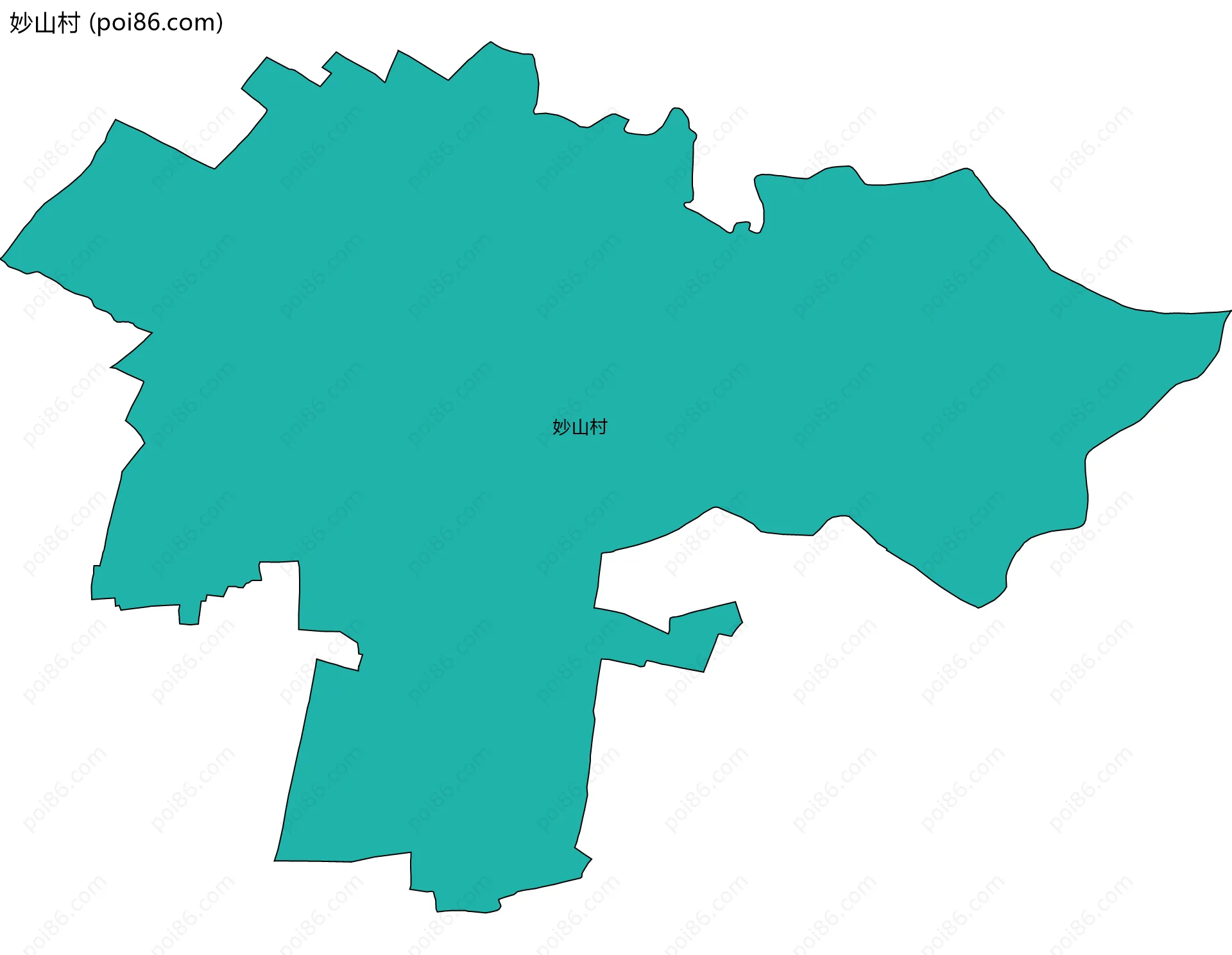 妙山村边界地图