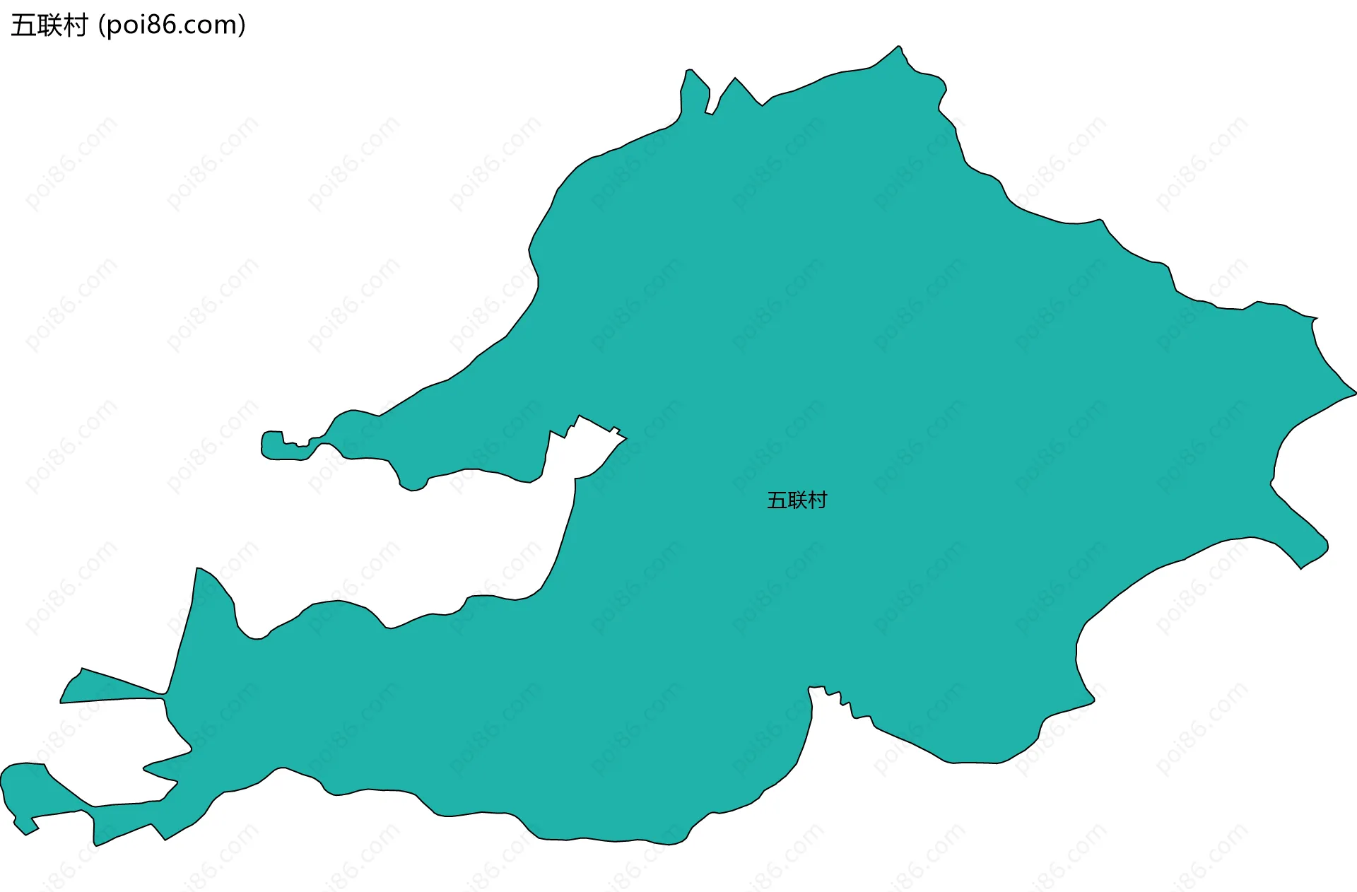五联村边界地图