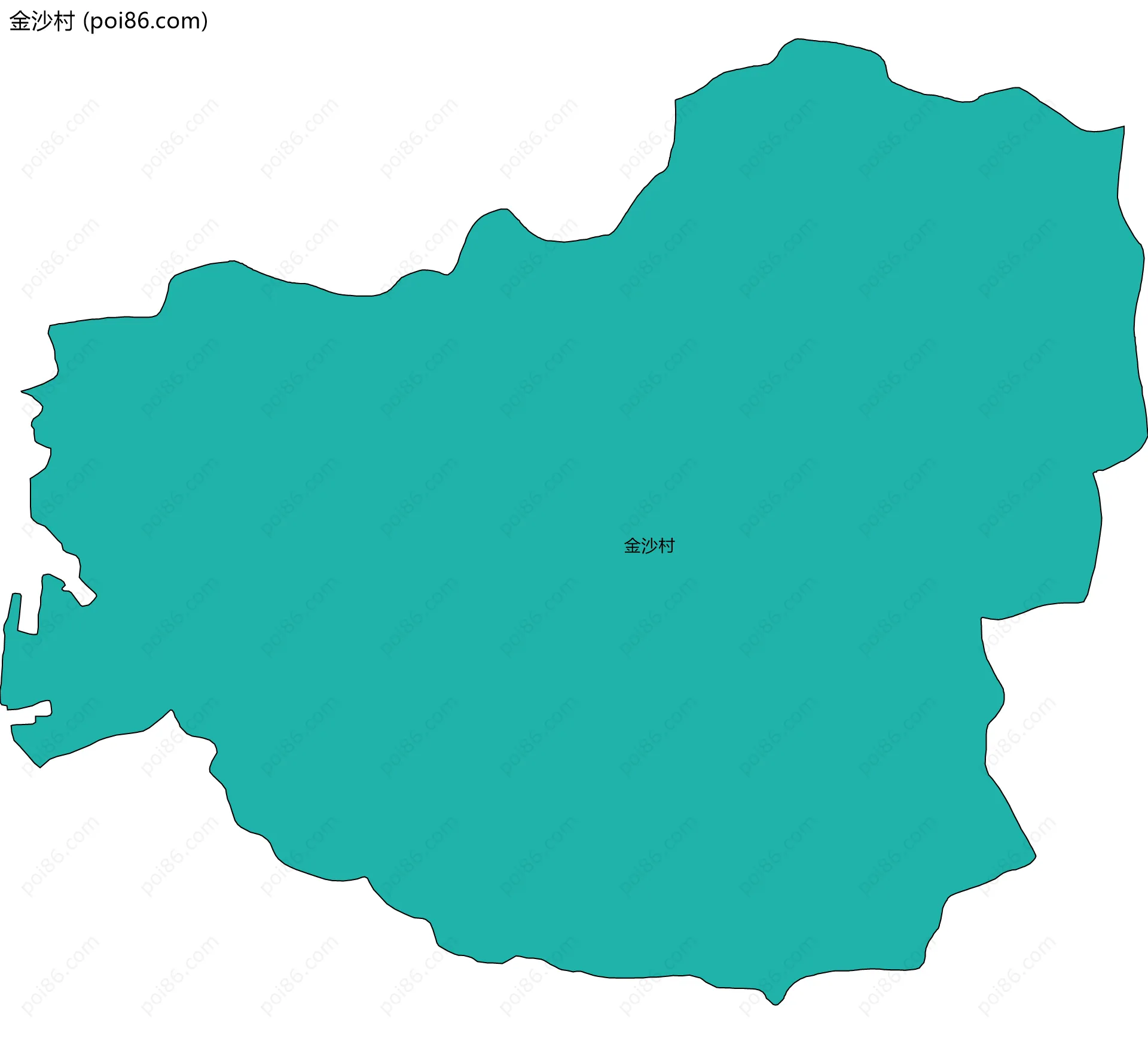 金沙村边界地图