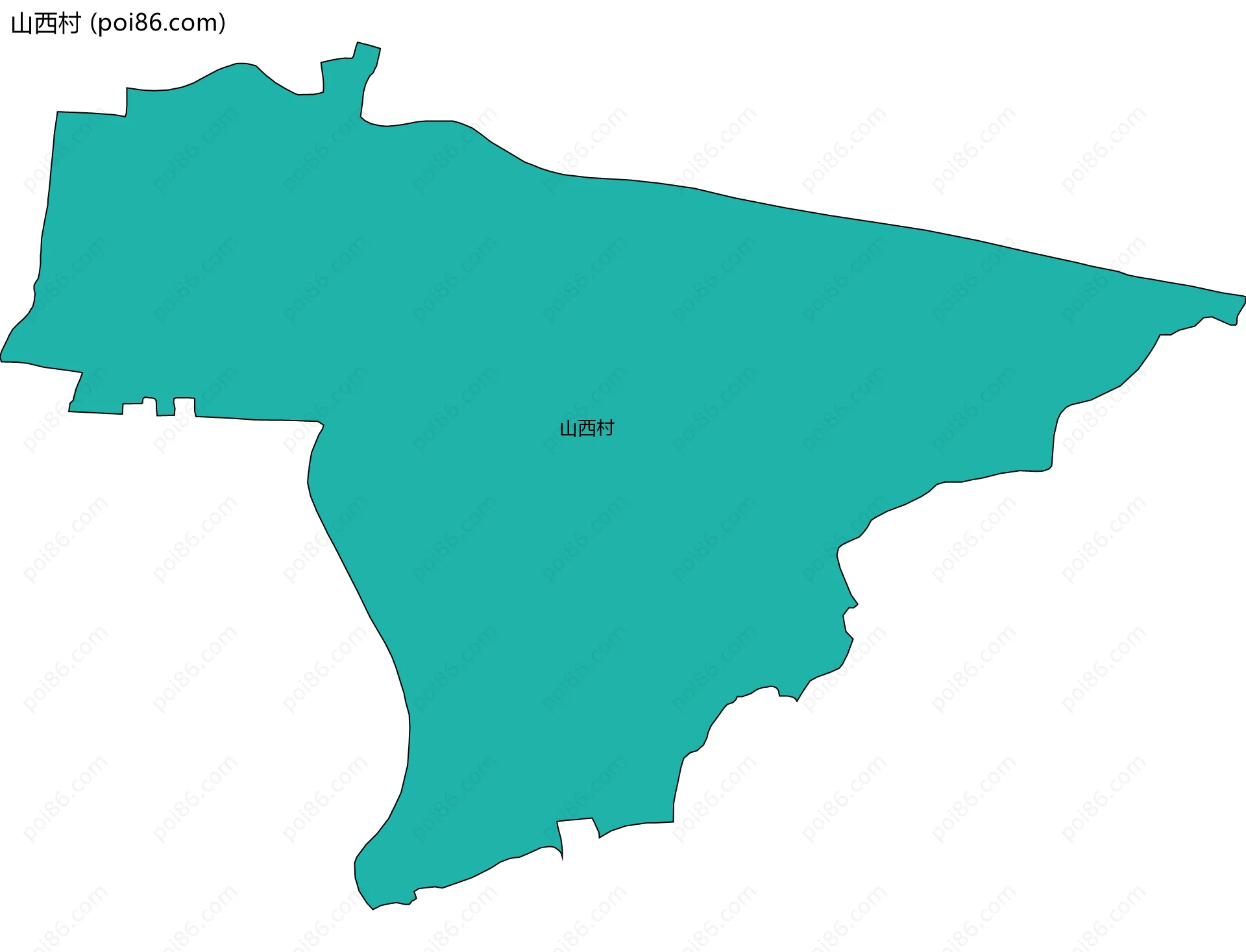 山西村边界地图