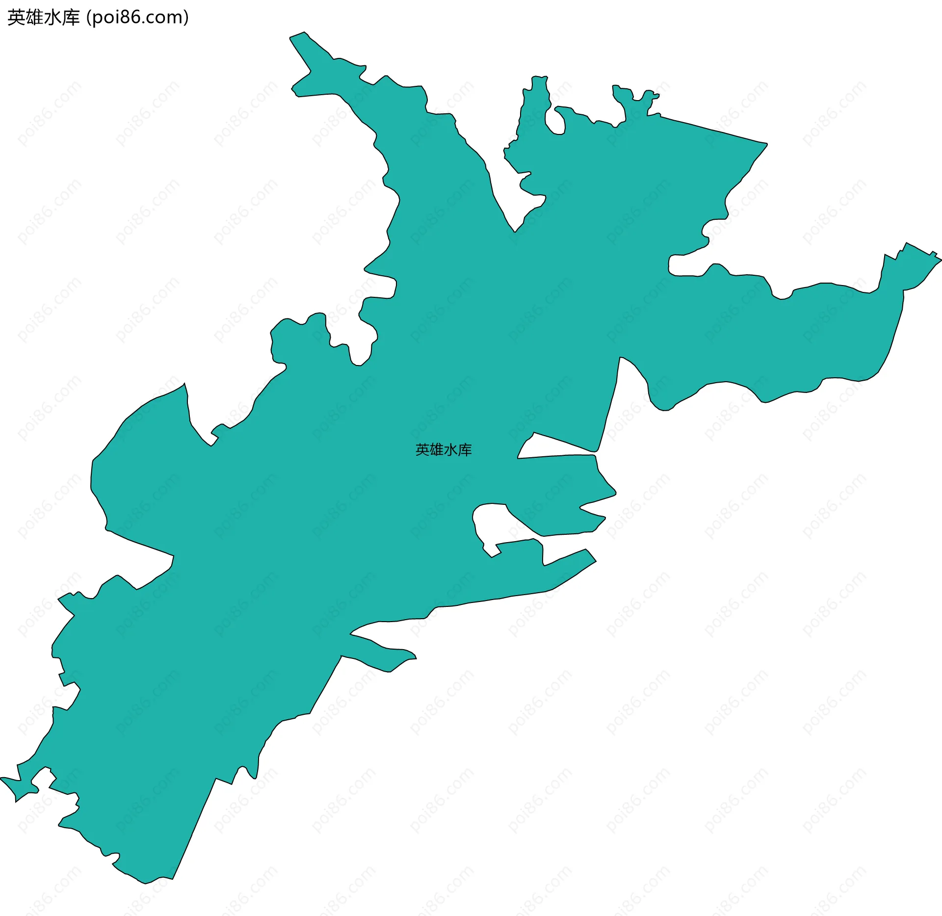 英雄水库边界地图