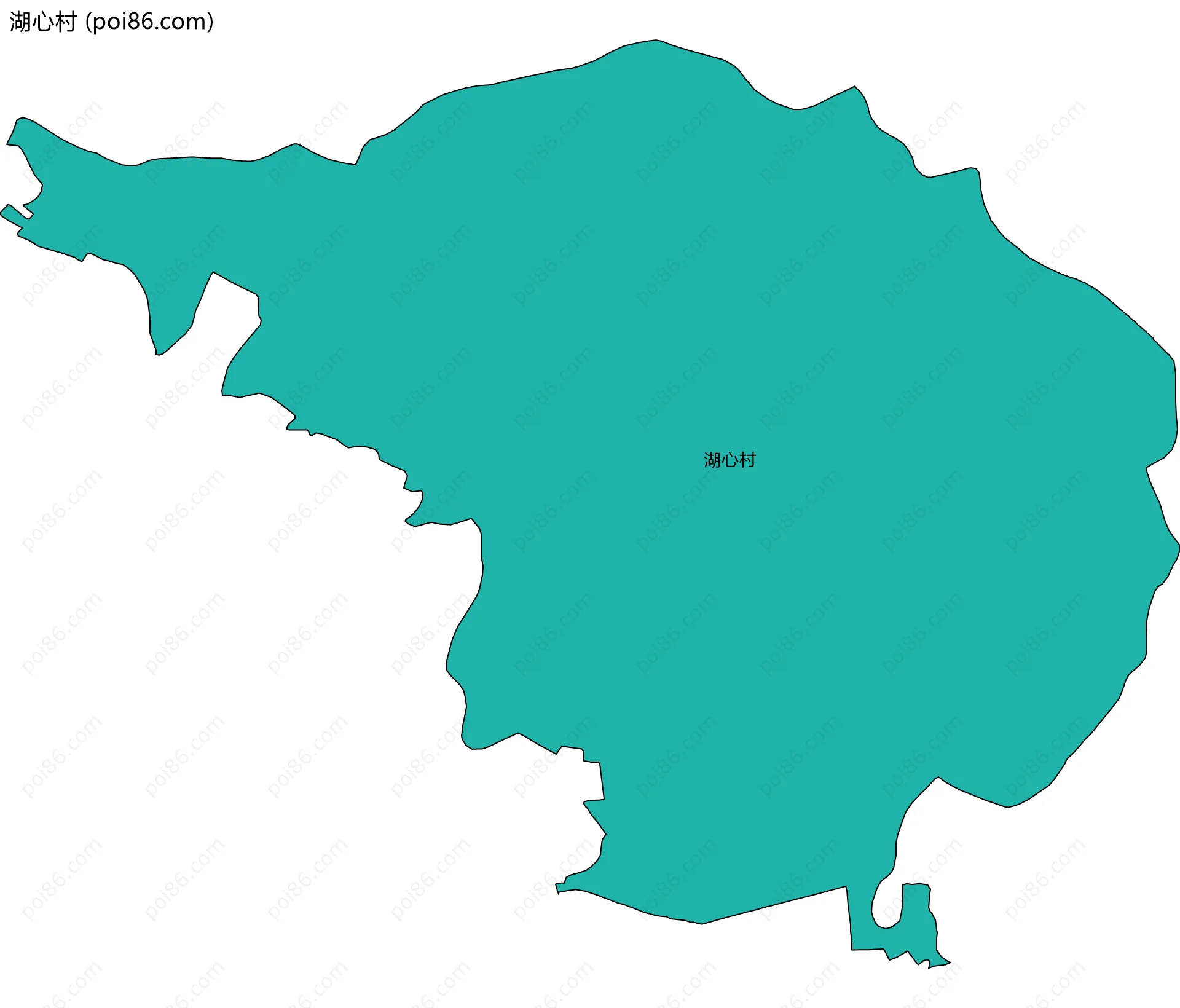 湖心村边界地图