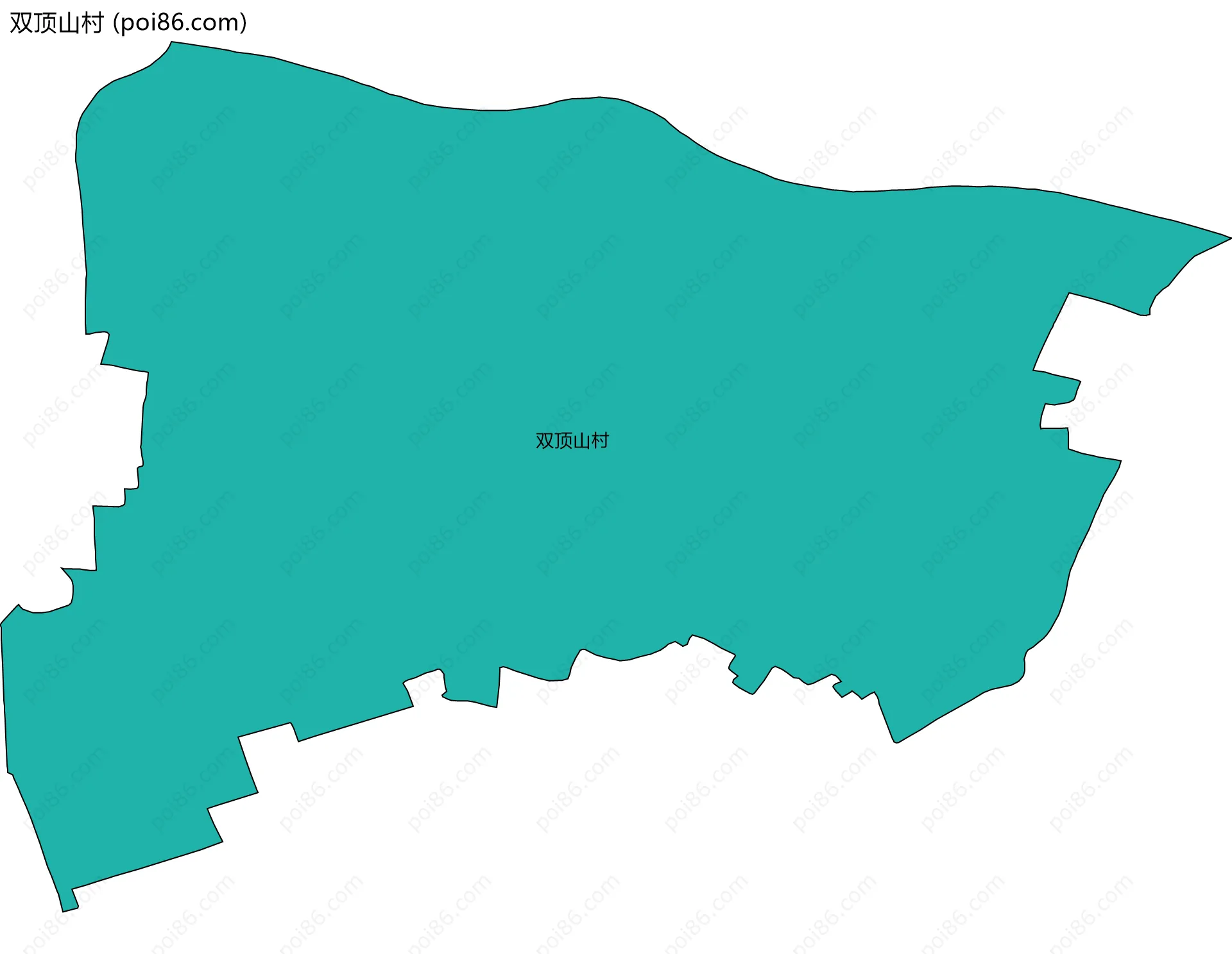 双顶山村边界地图
