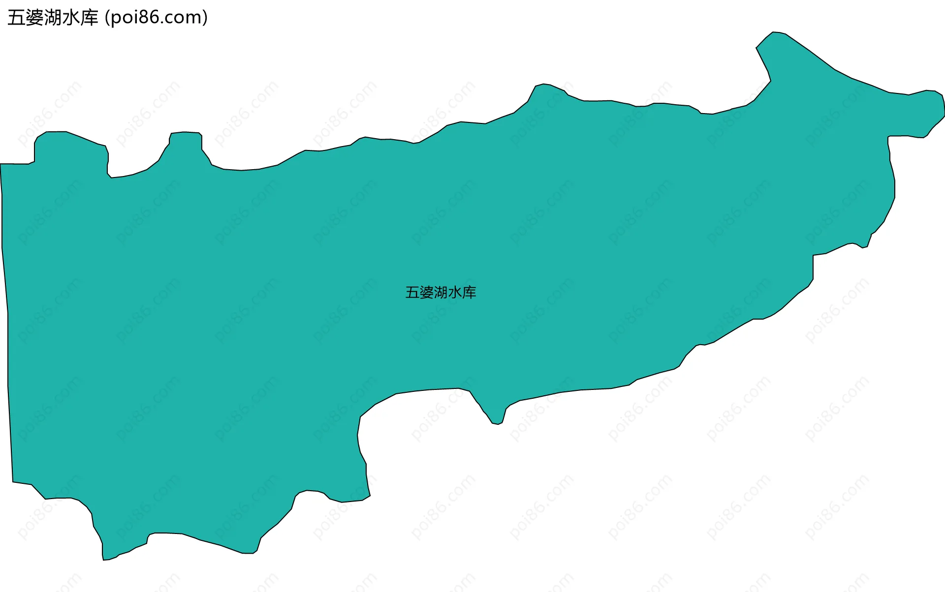 五婆湖水库边界地图