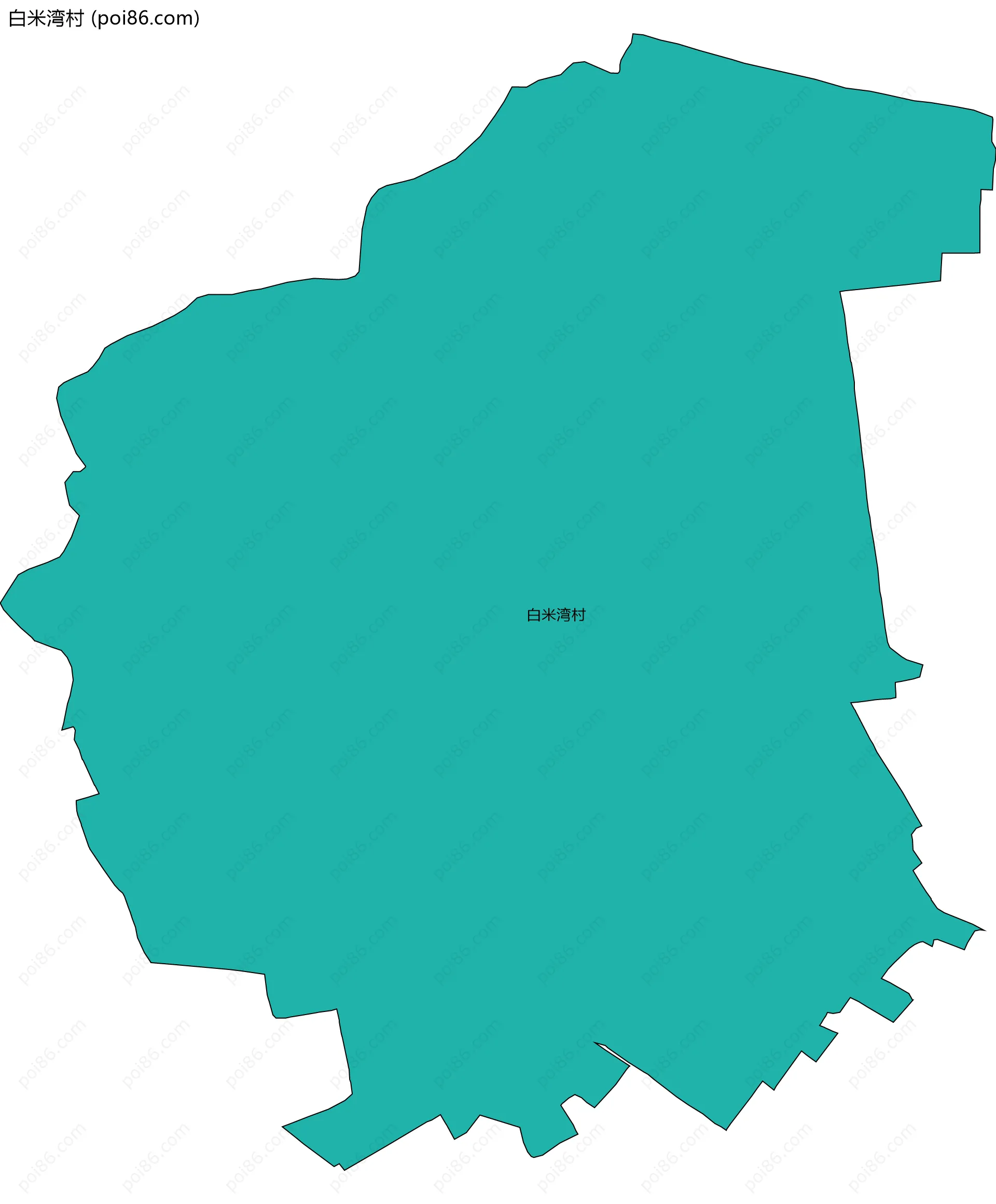 白米湾村边界地图