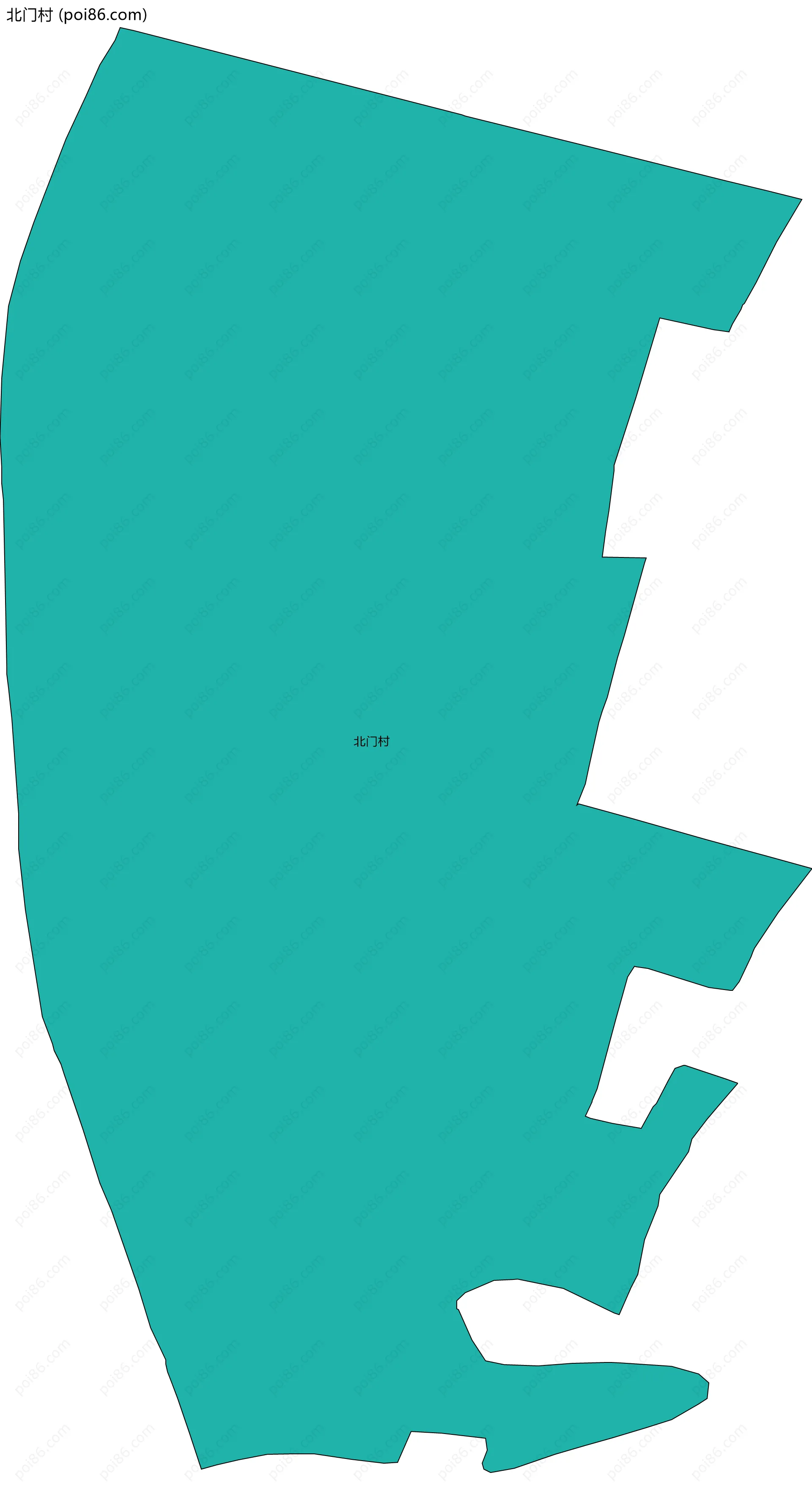 北门村边界地图