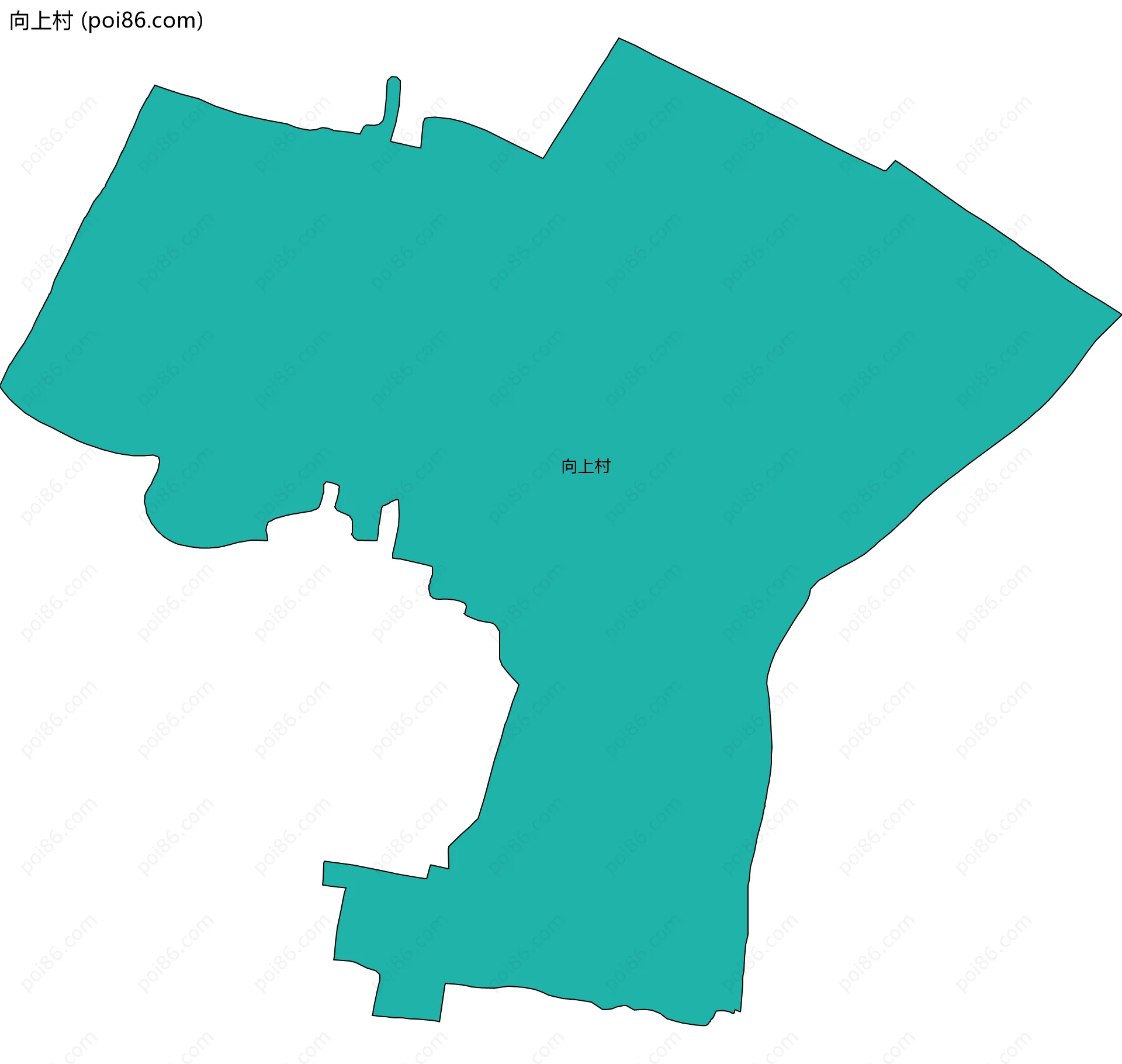向上村边界地图