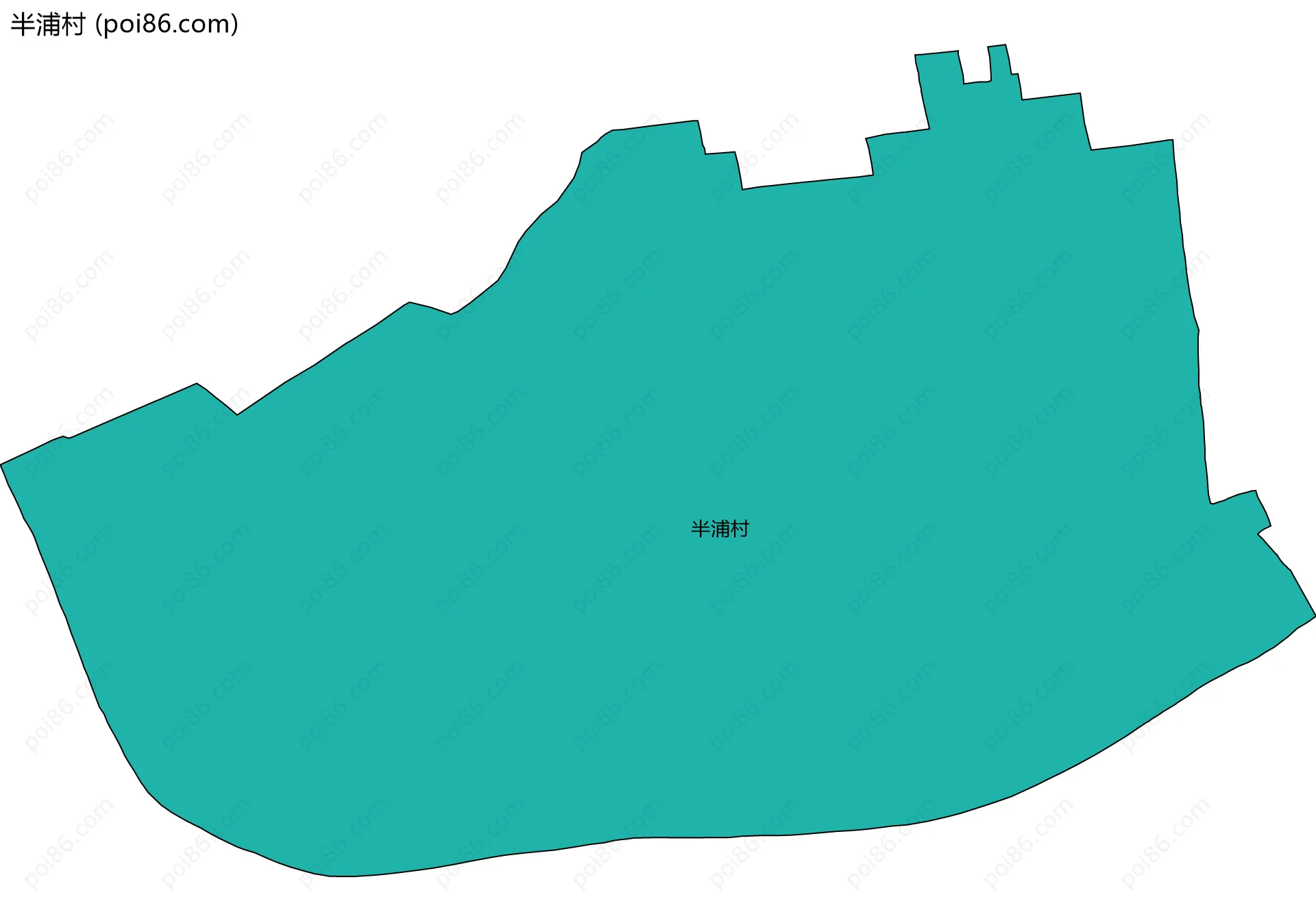 半浦村边界地图