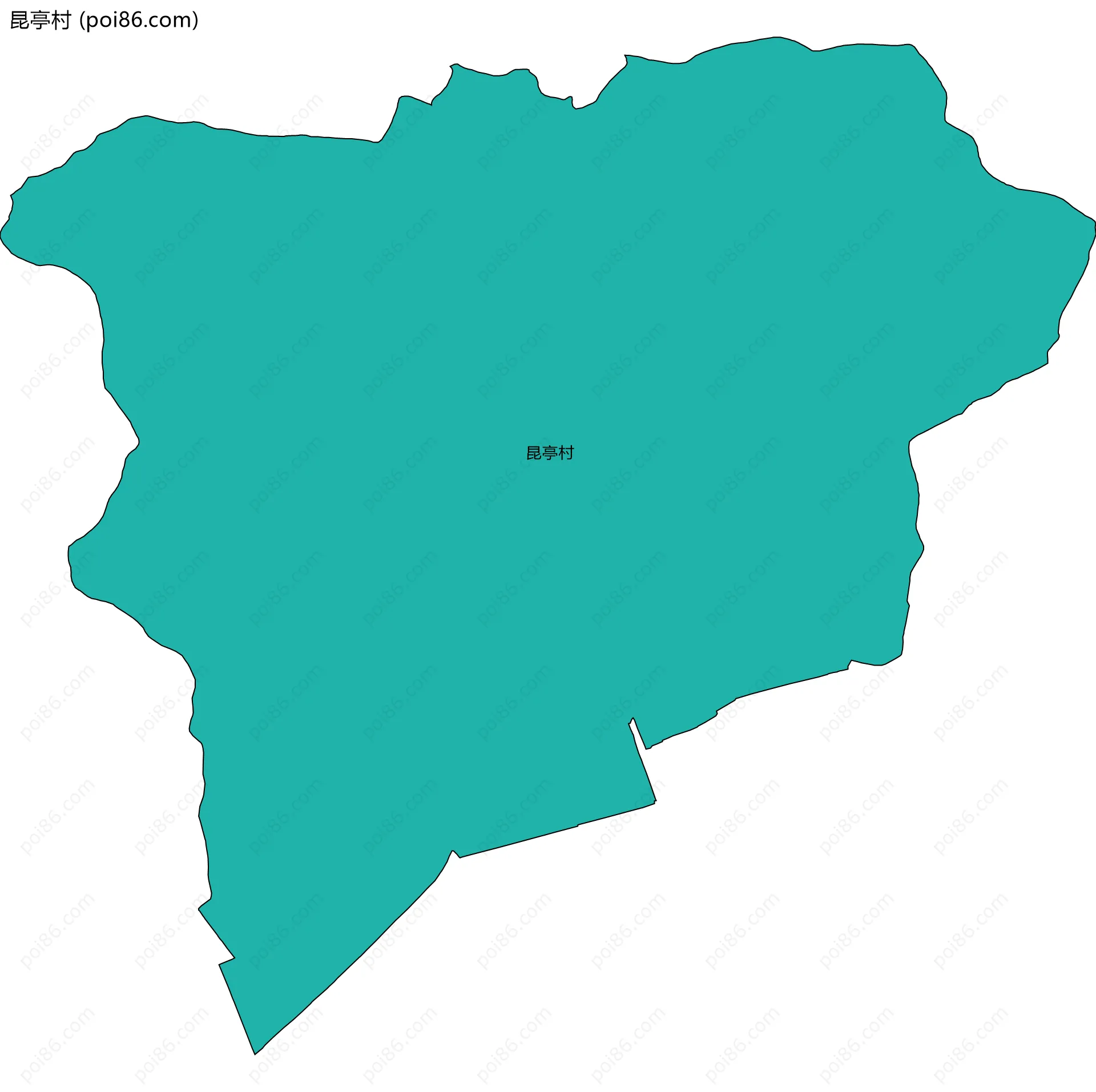 昆亭村边界地图