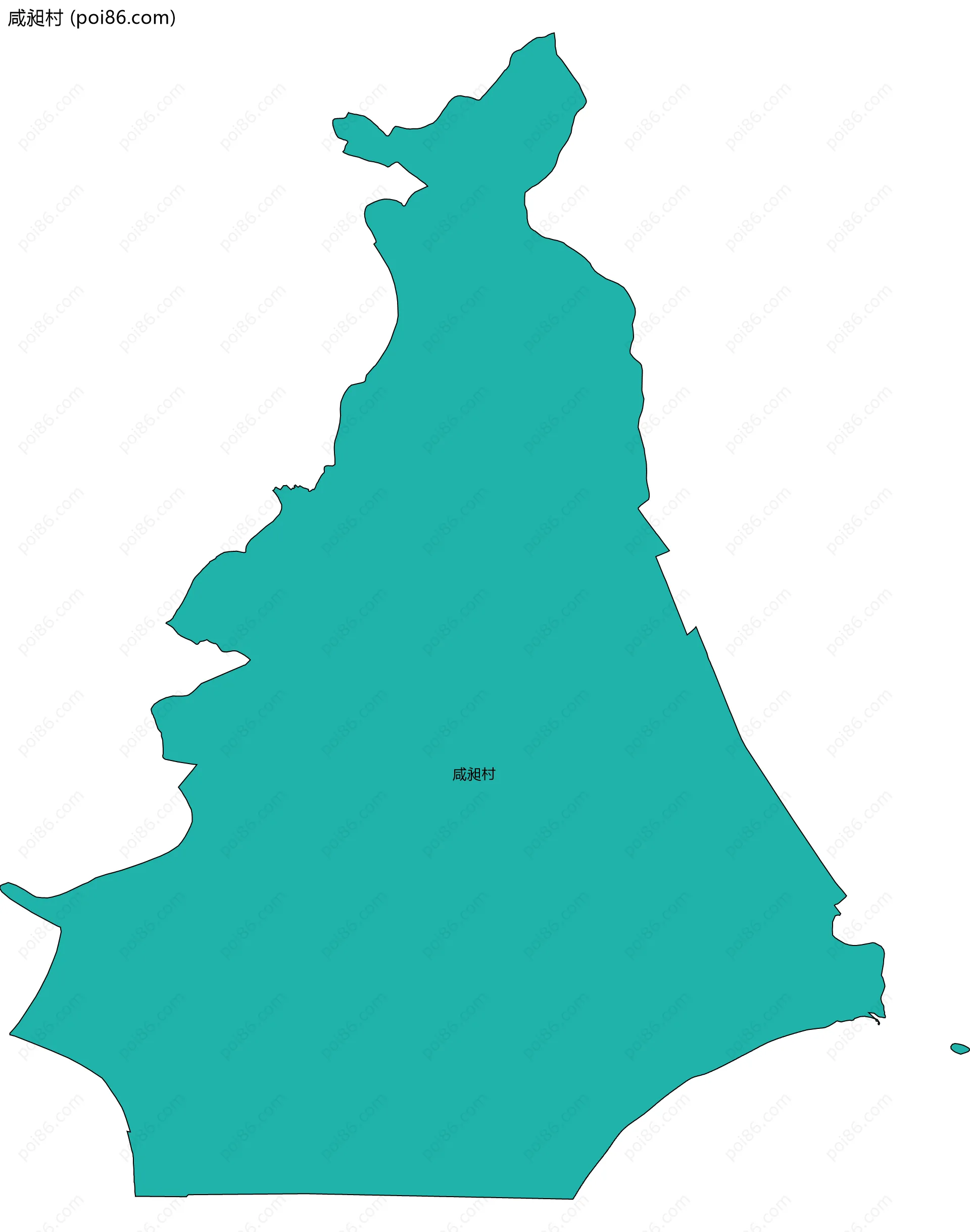 咸昶村边界地图