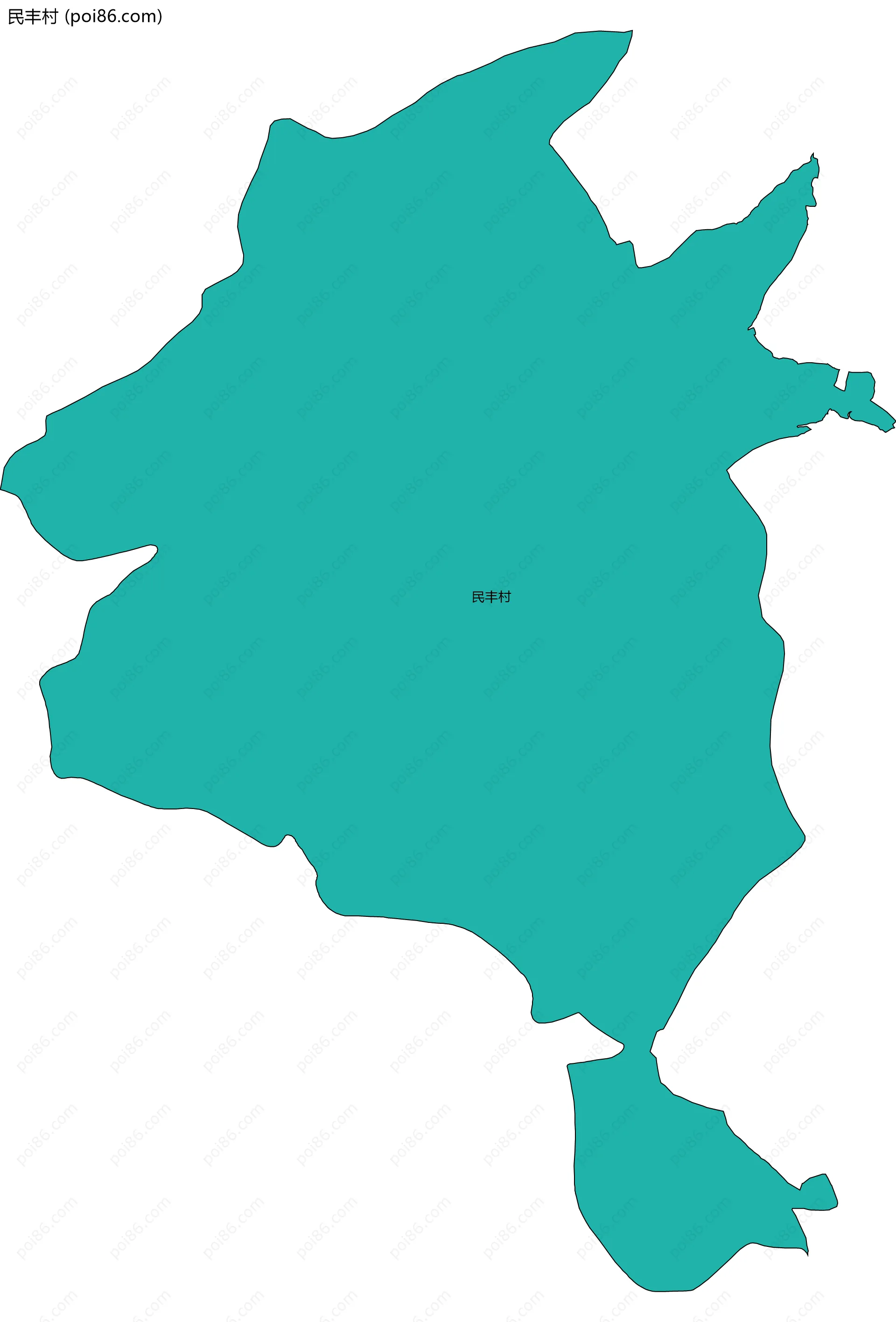 民丰村边界地图