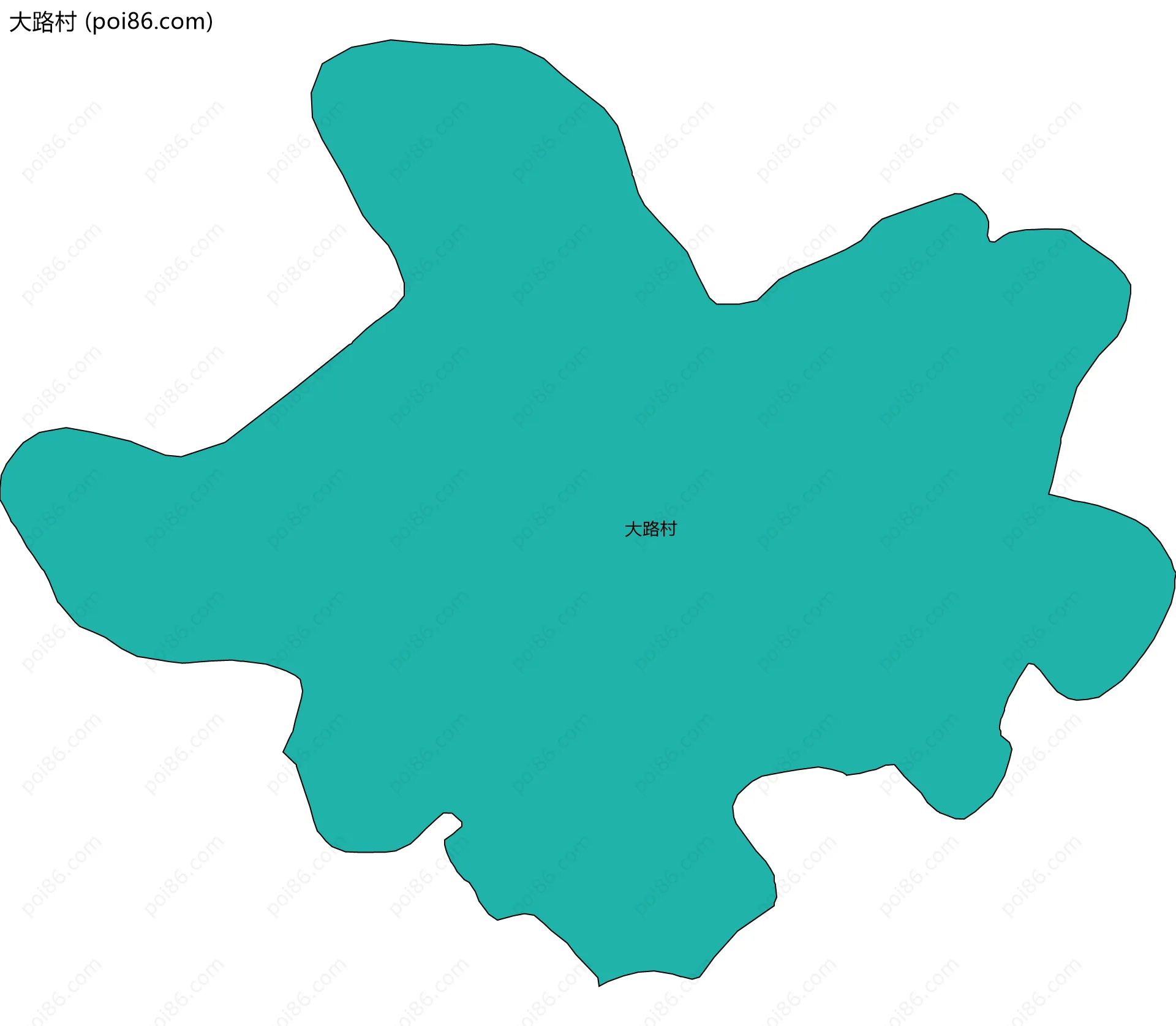 大路村边界地图