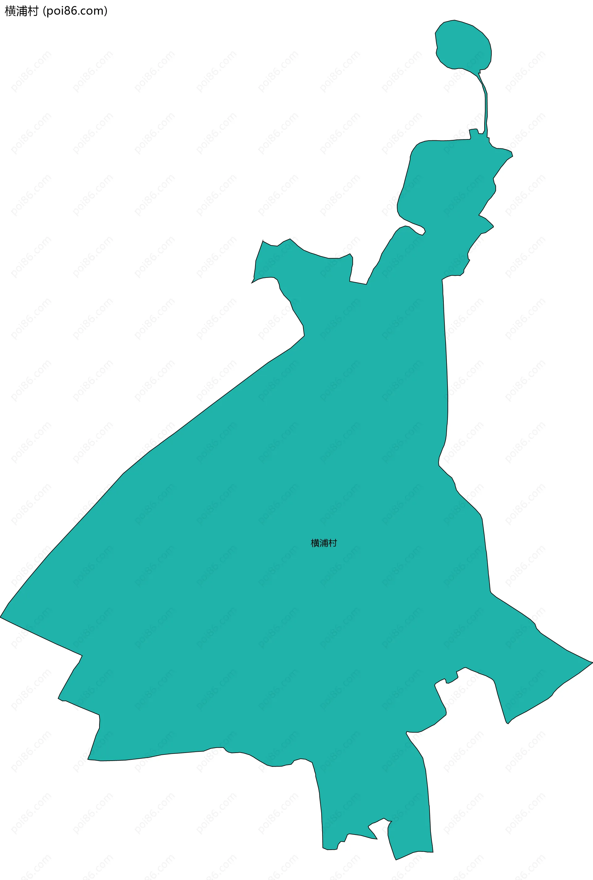 横浦村边界地图