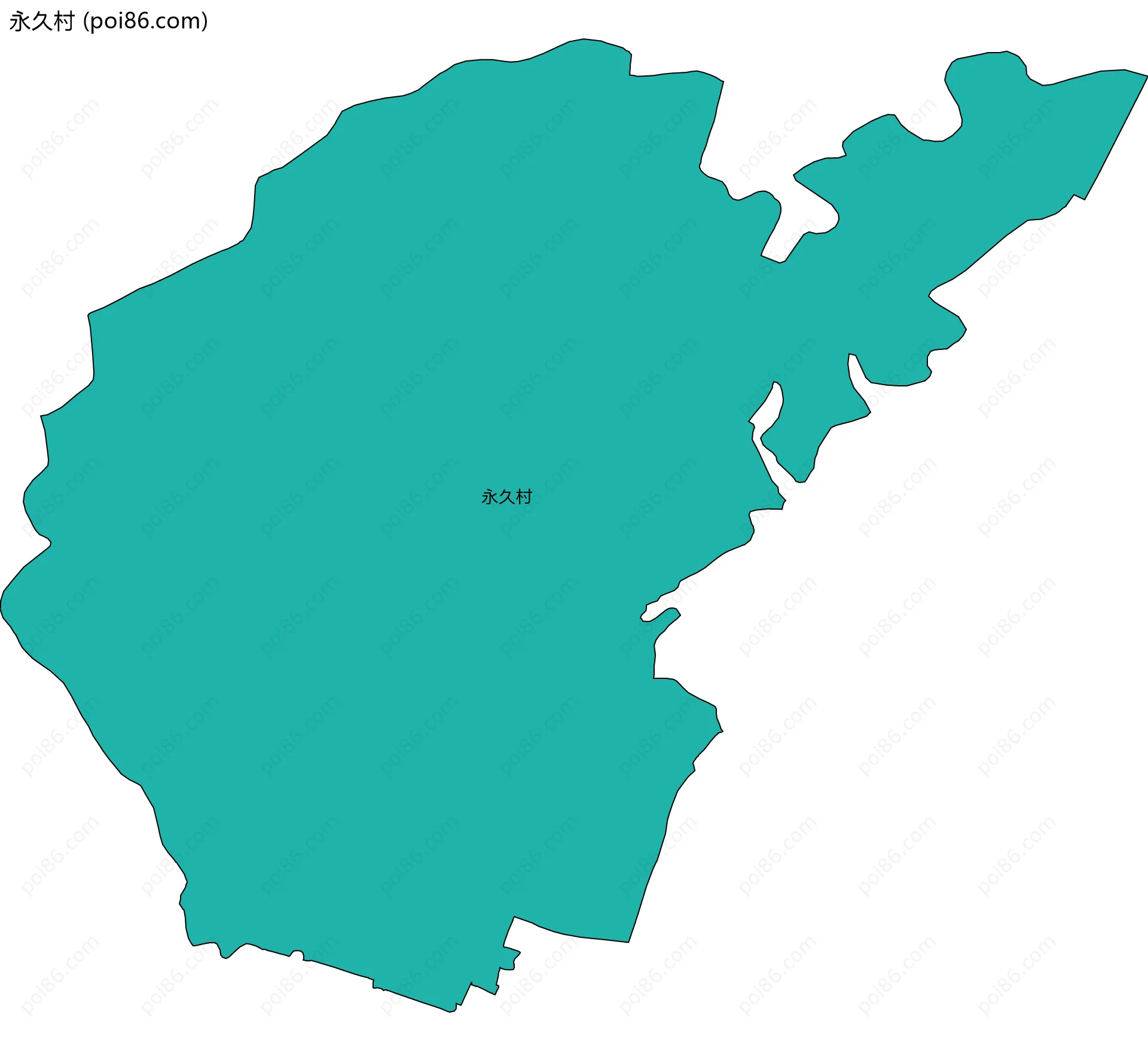 永久村边界地图