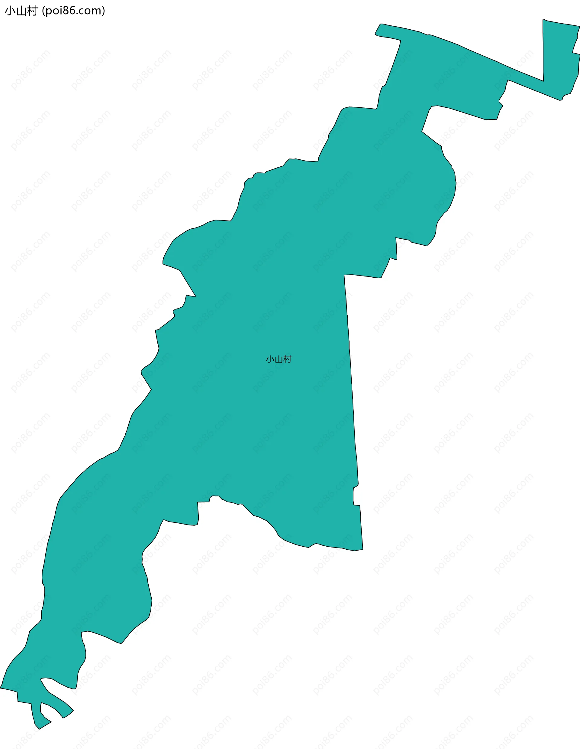 小山村边界地图