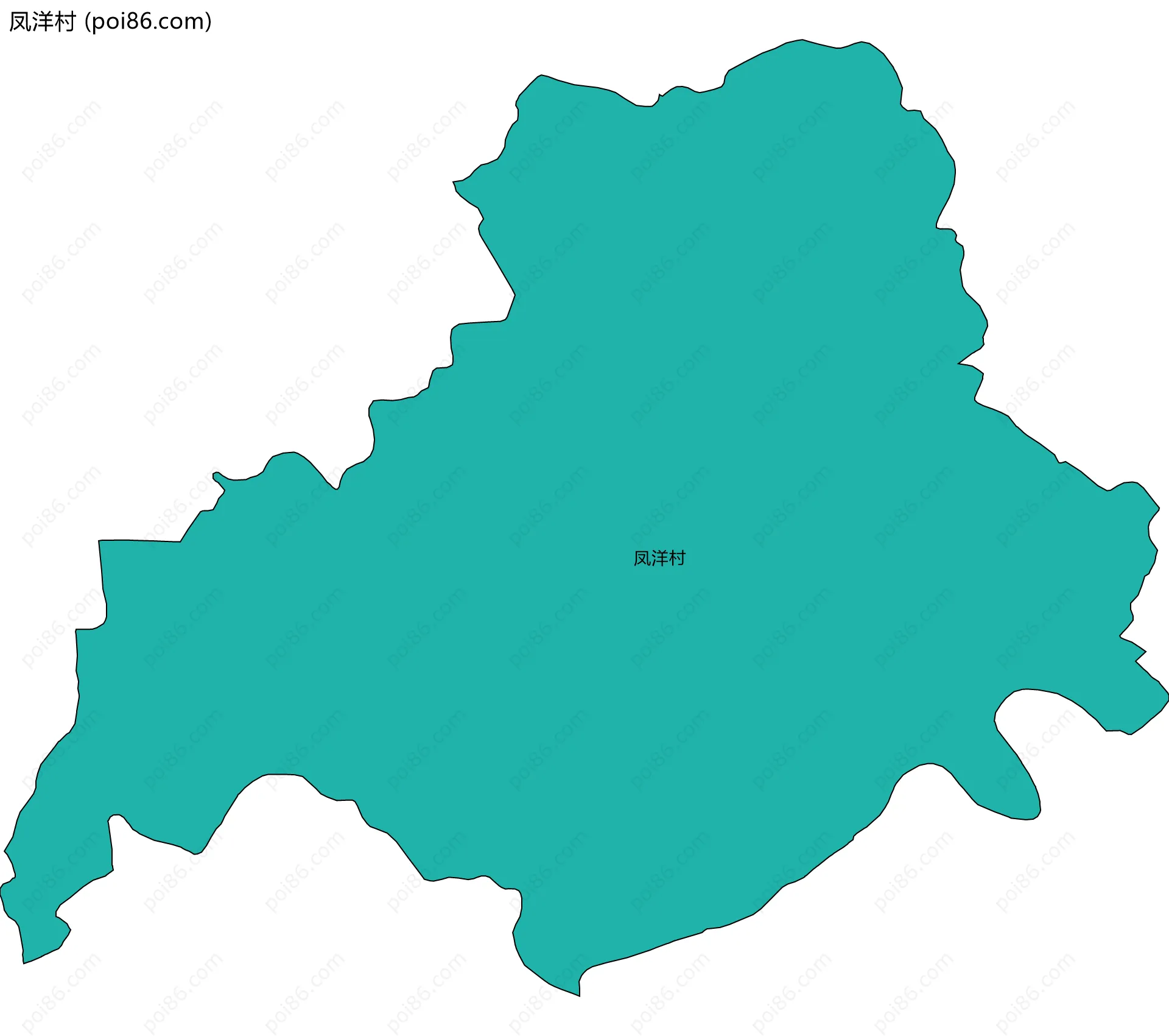 凤洋村边界地图