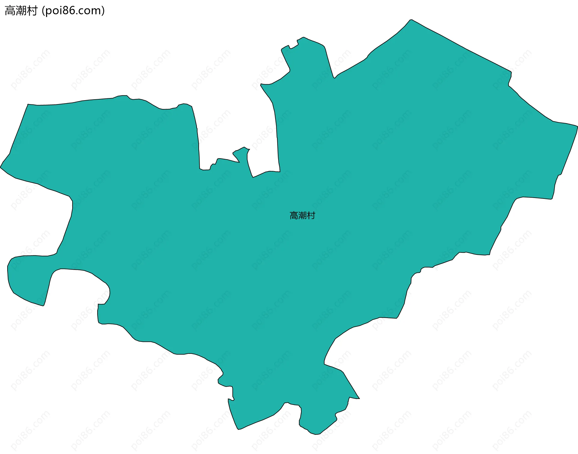 高潮村边界地图