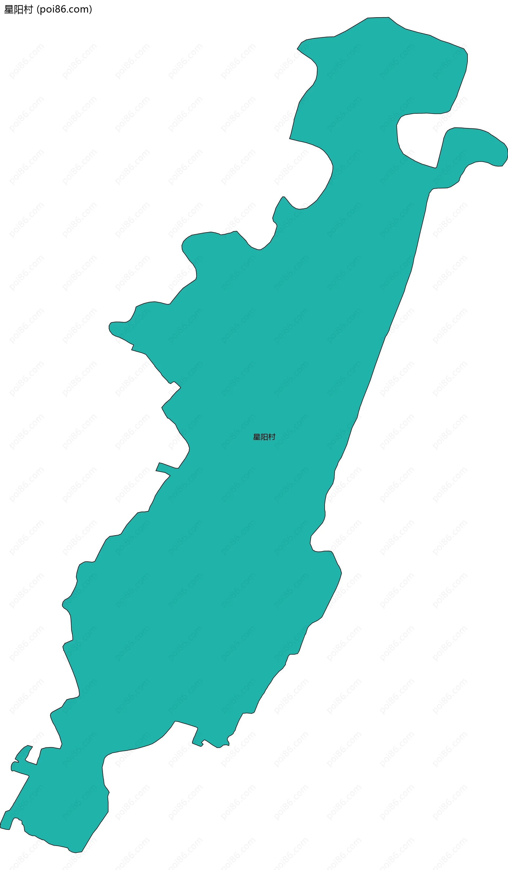 星阳村边界地图