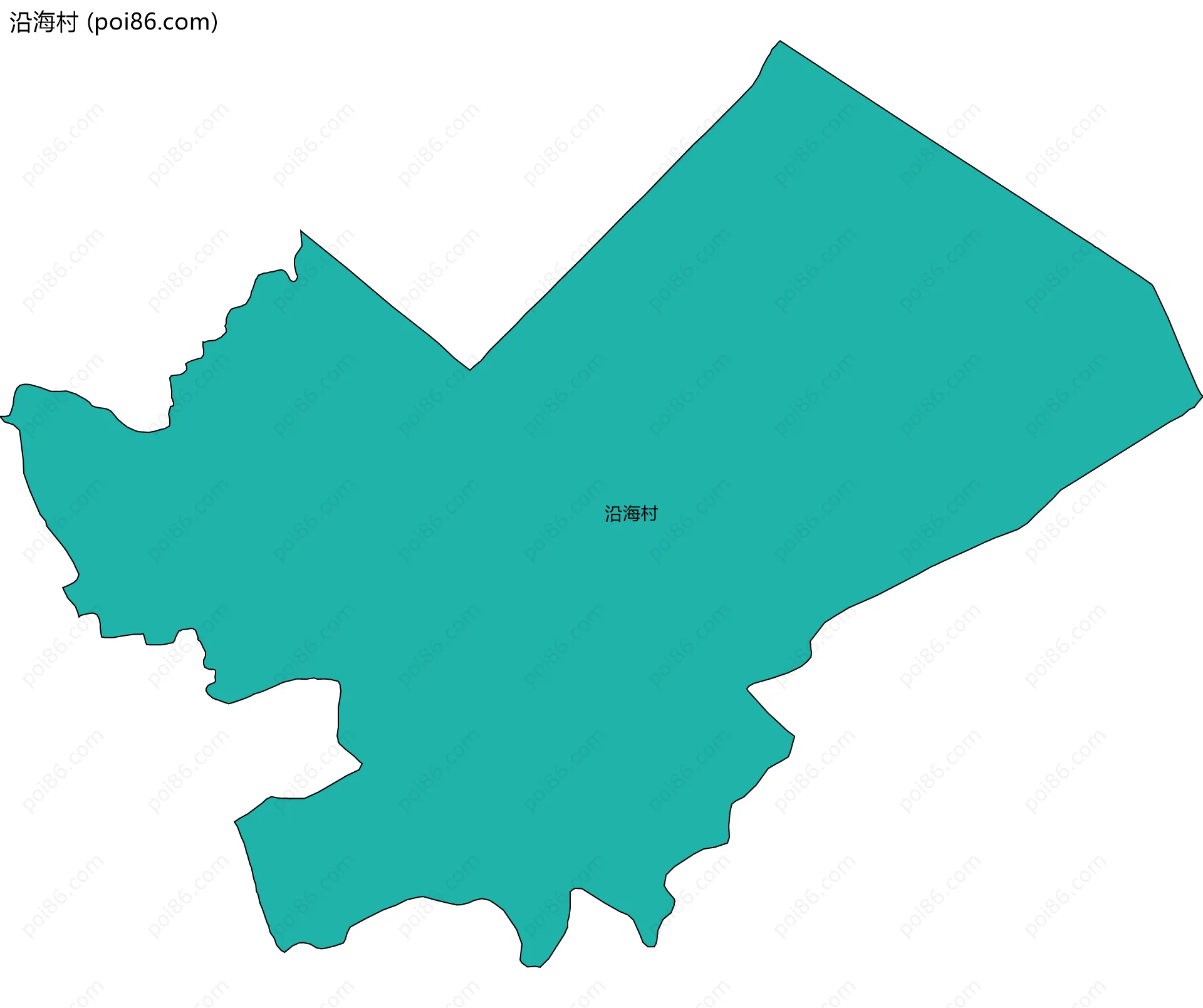 沿海村边界地图