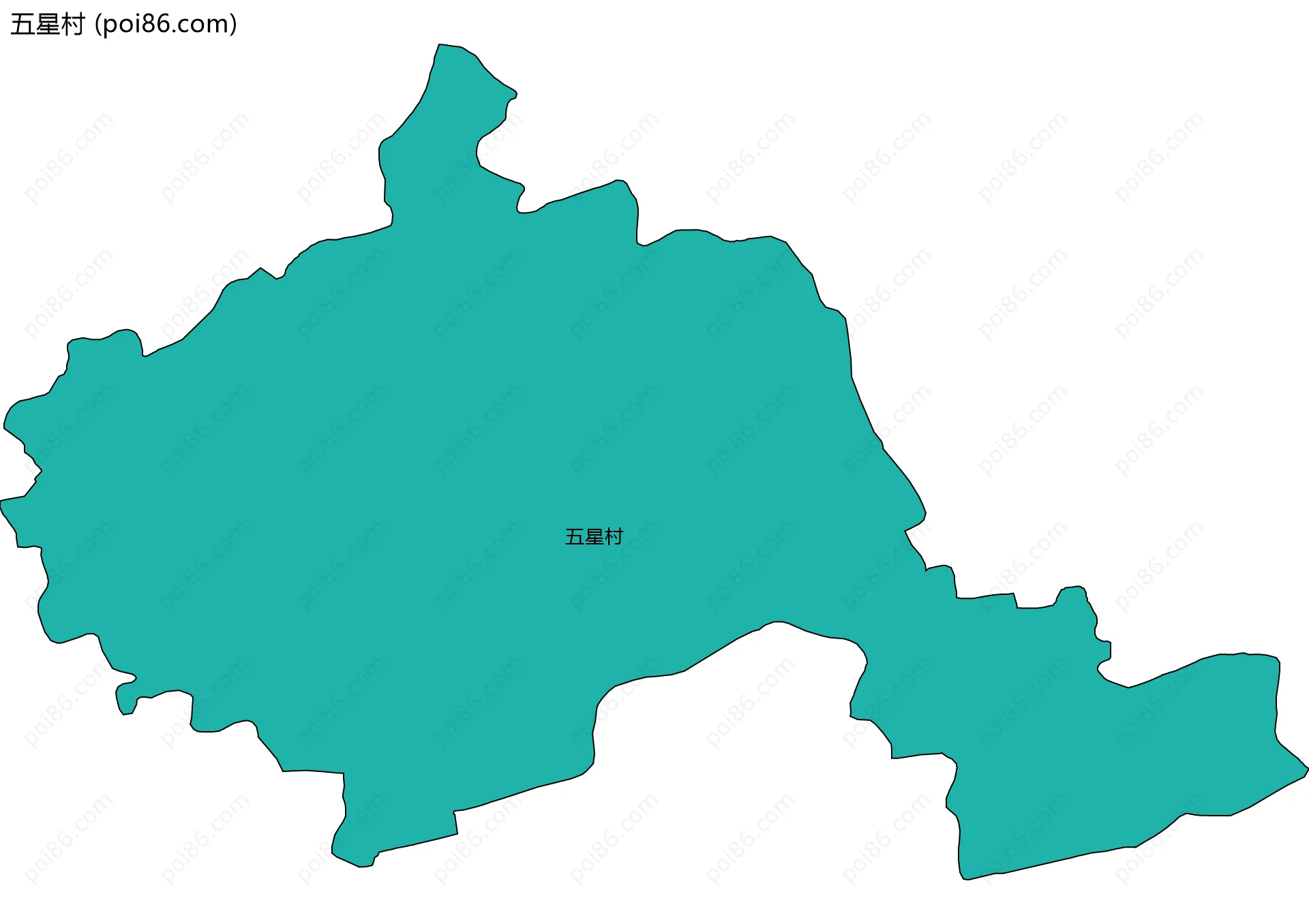 五星村边界地图