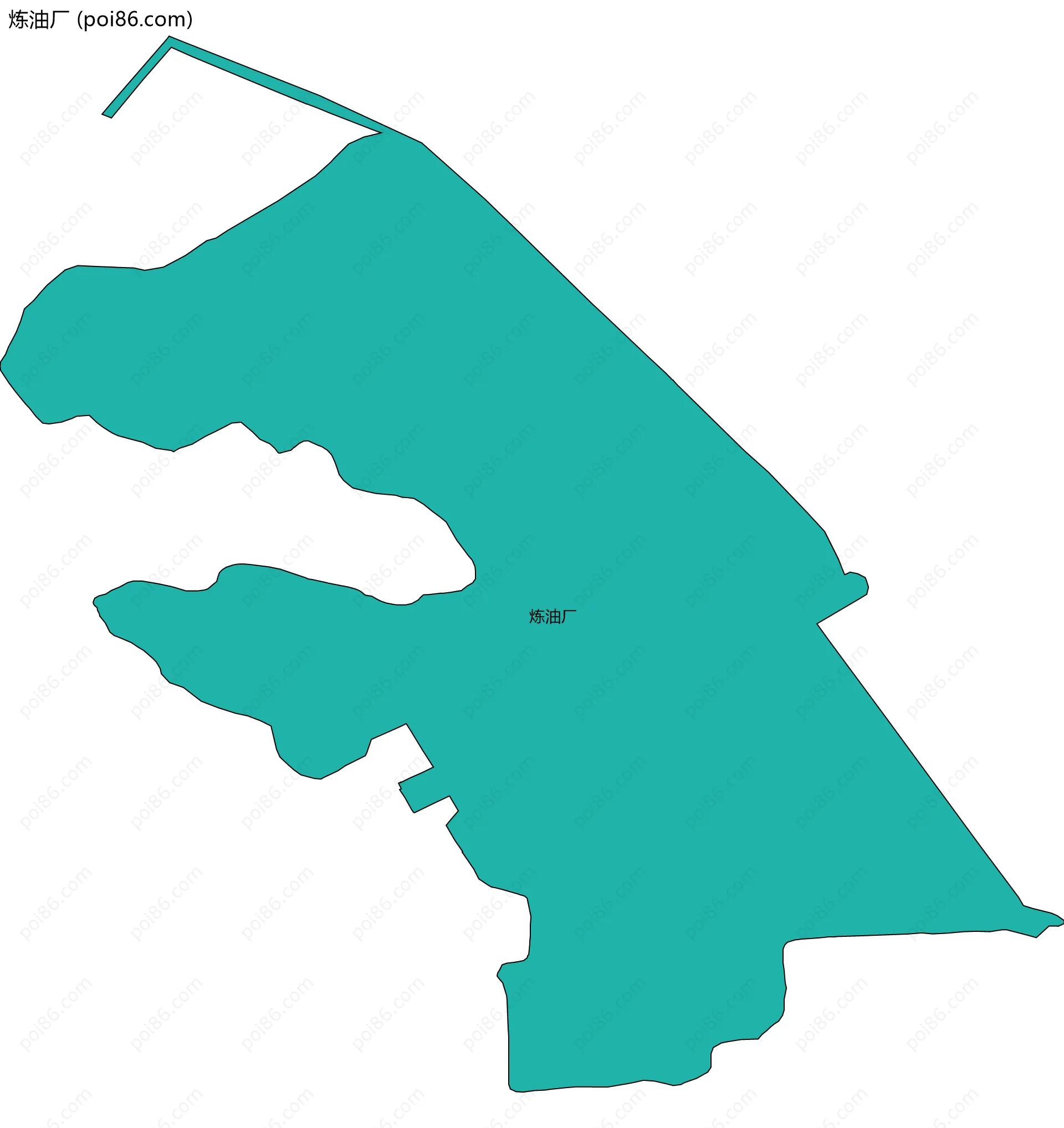 炼油厂边界地图