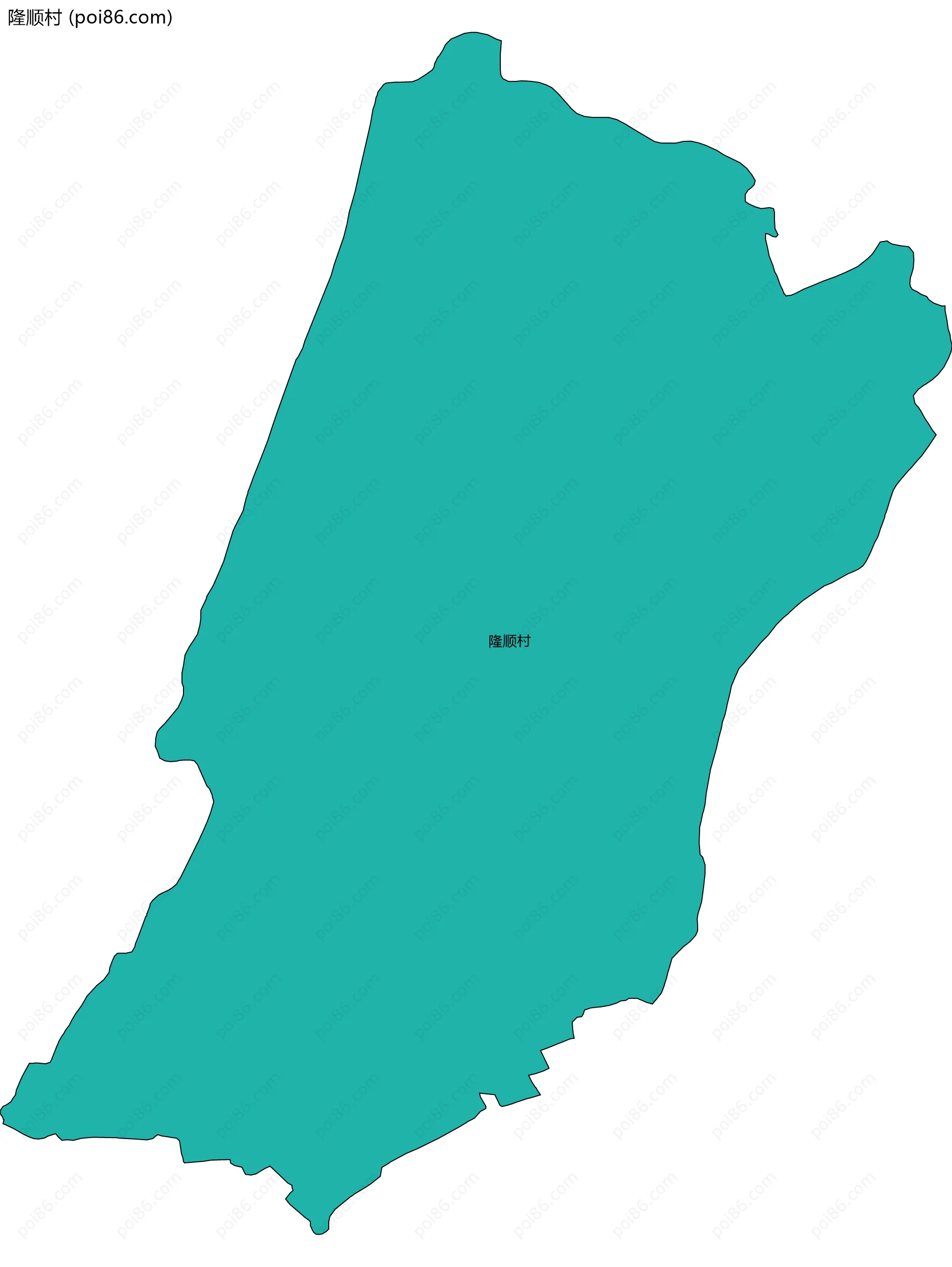 隆顺村边界地图