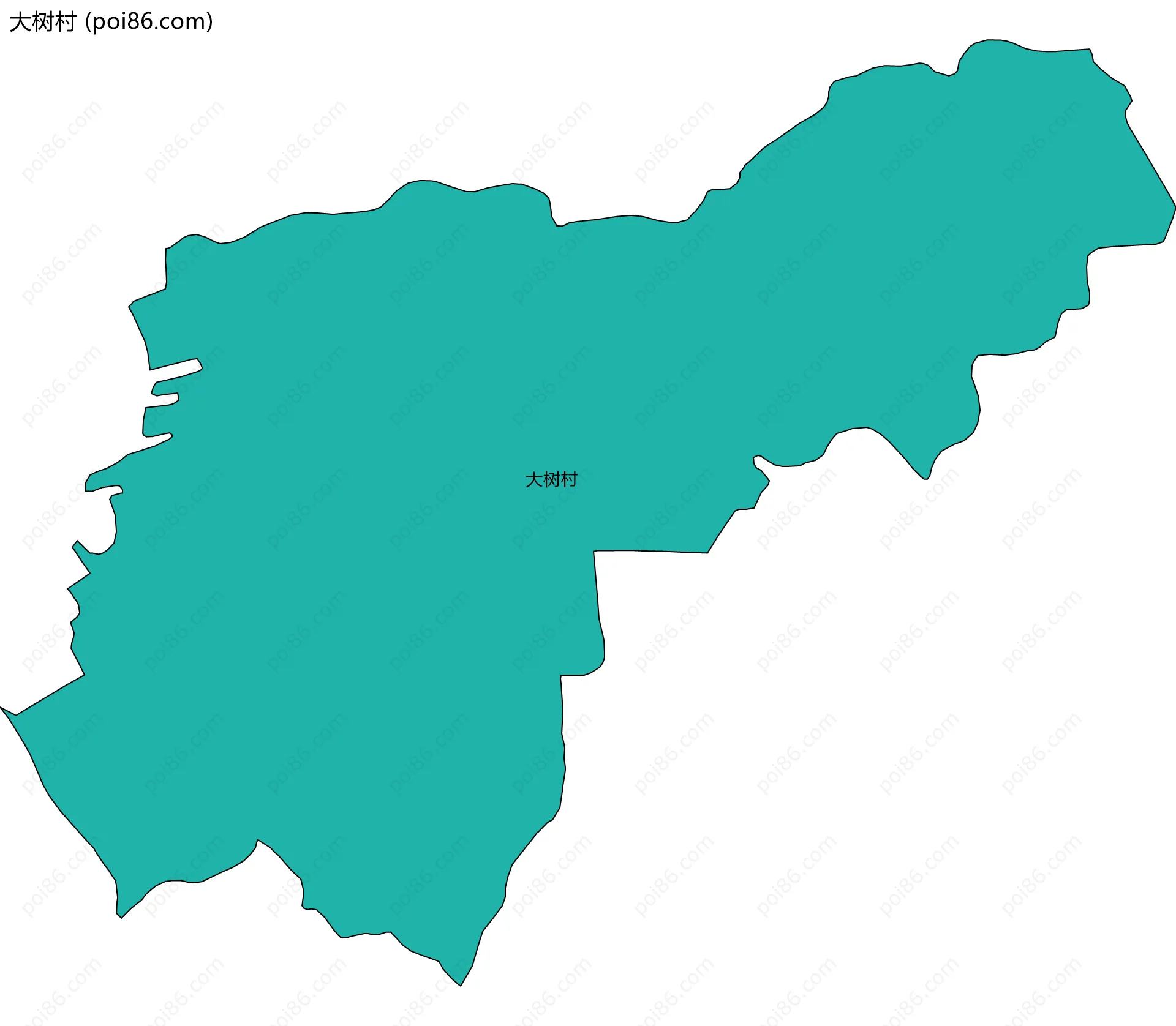 大树村边界地图