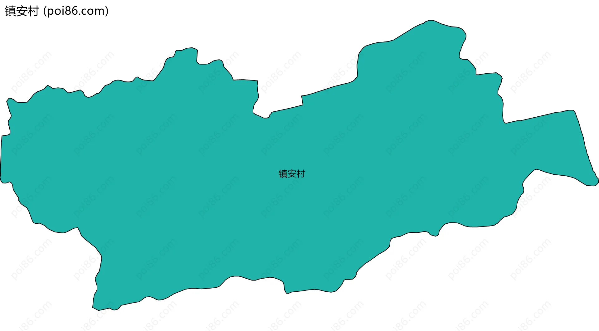 镇安村边界地图