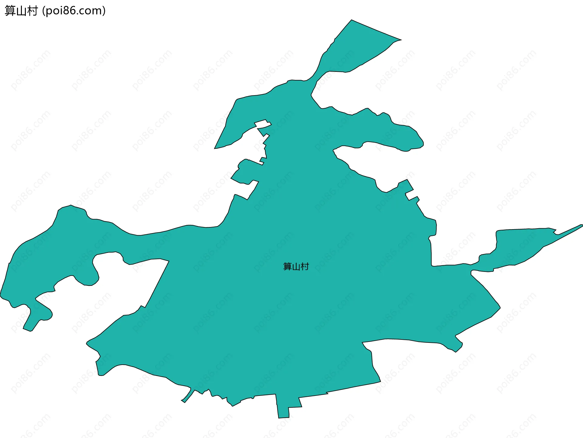 算山村边界地图