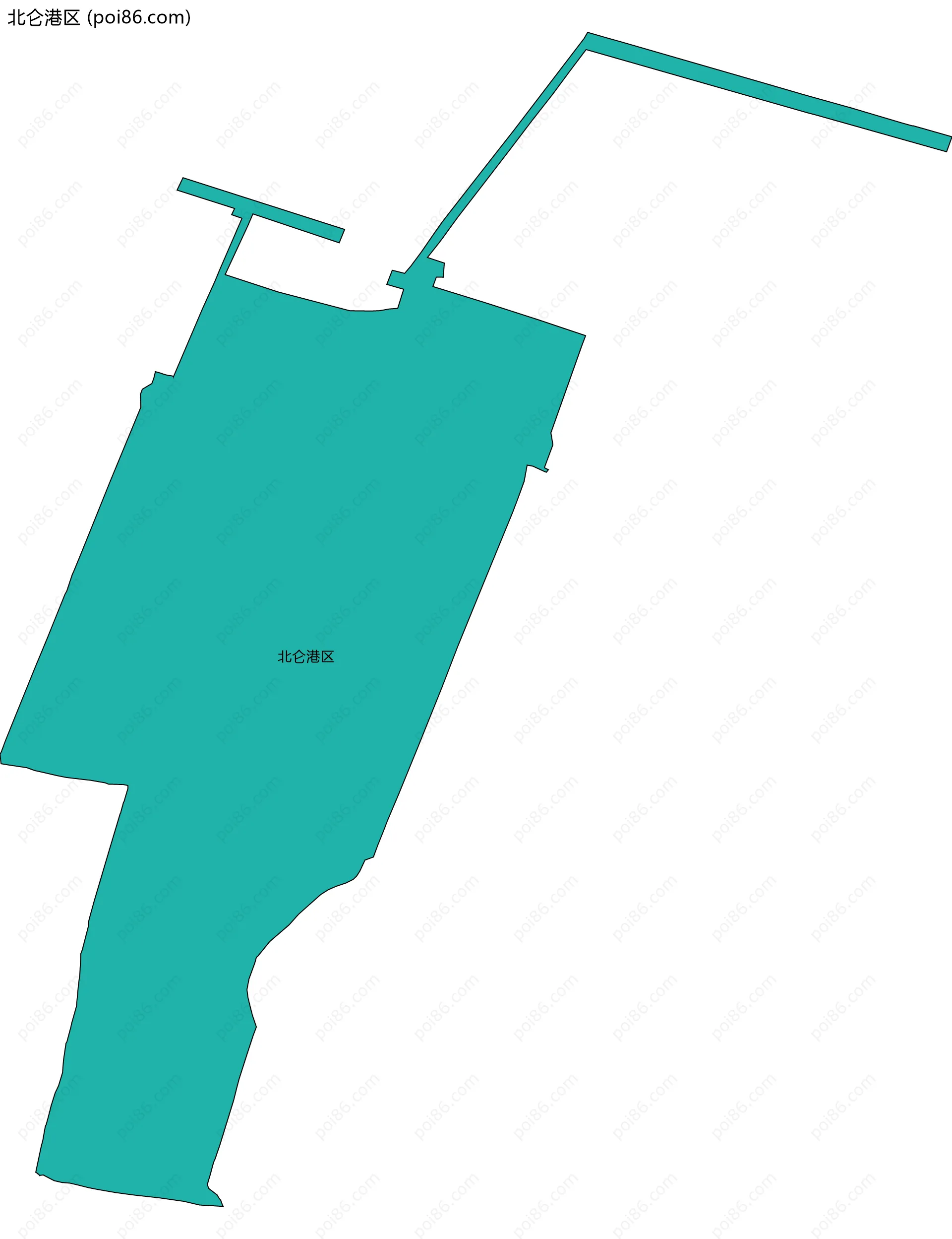 北仑港区边界地图