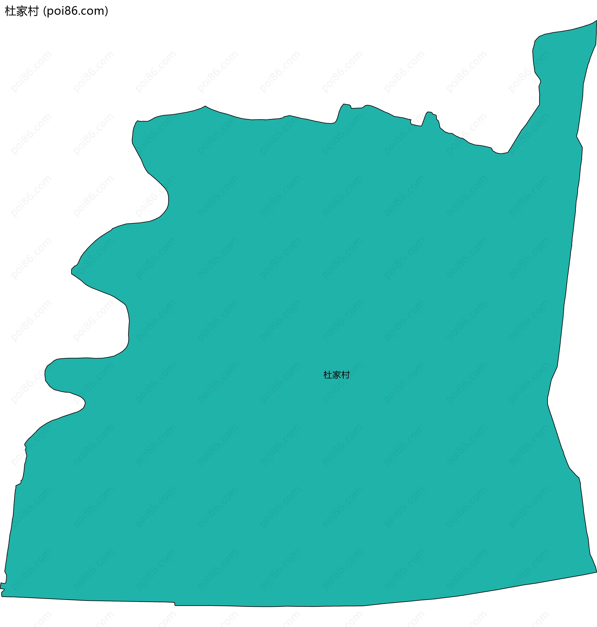 杜家村边界地图