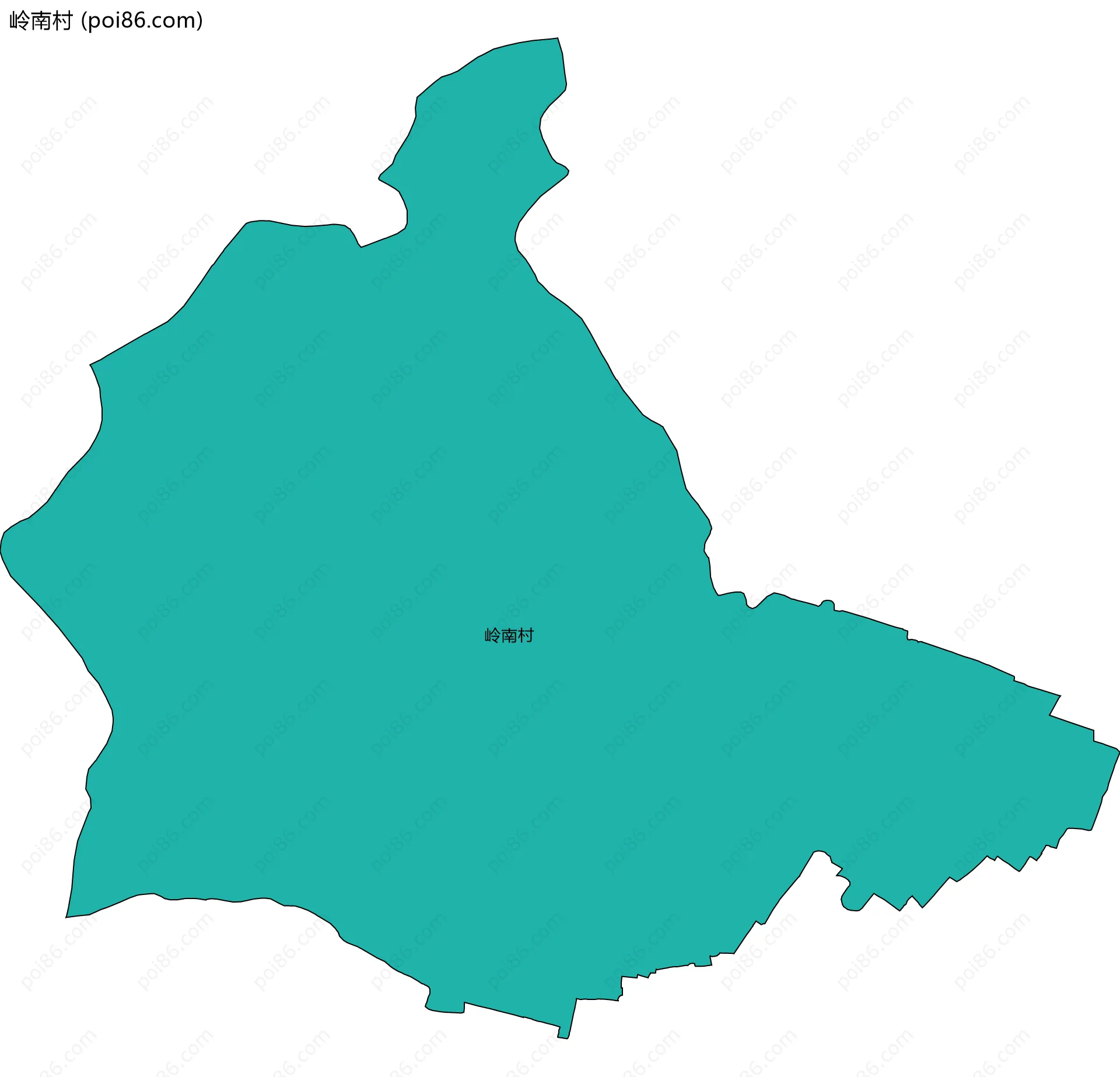 岭南村边界地图