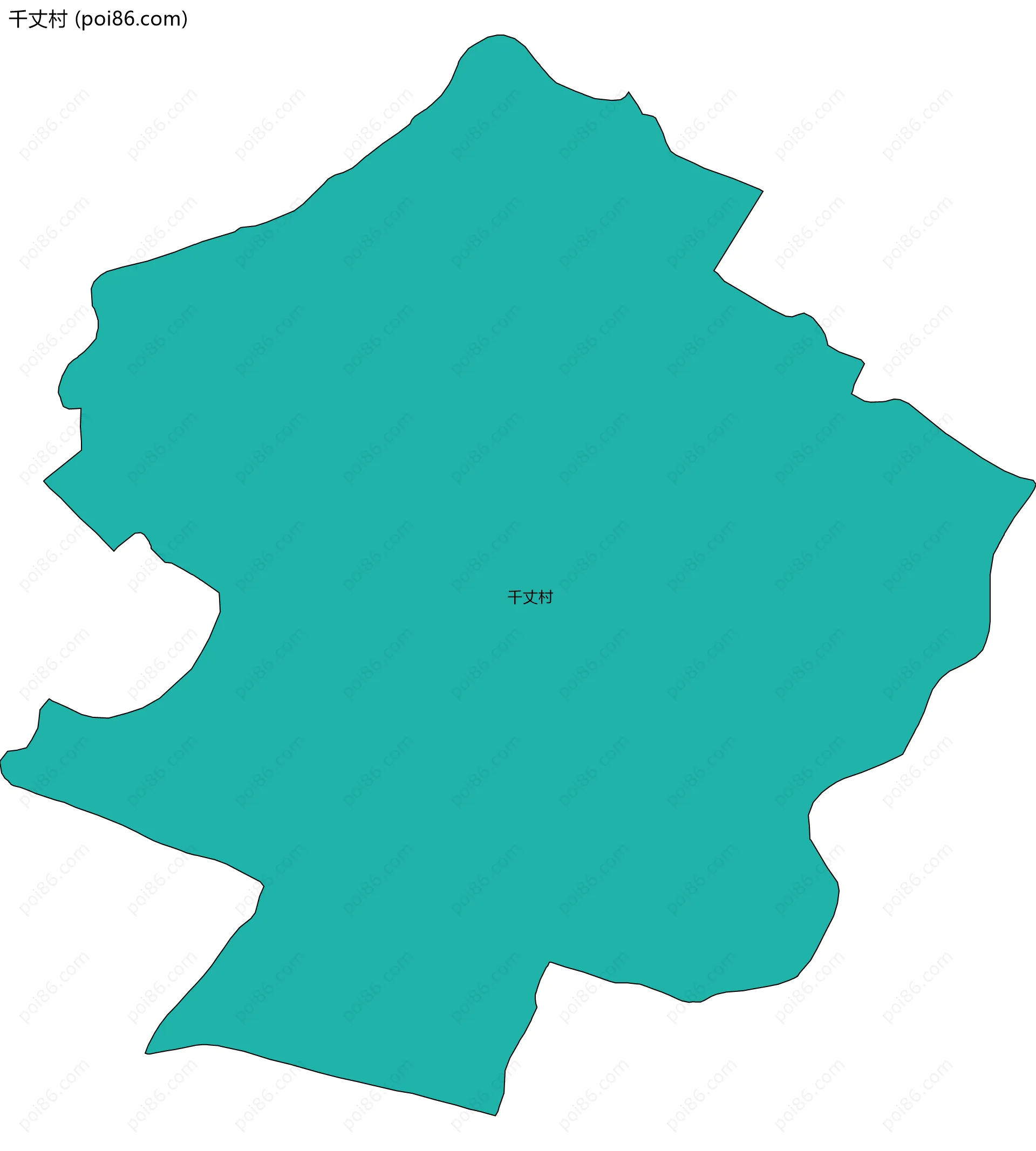 千丈村边界地图