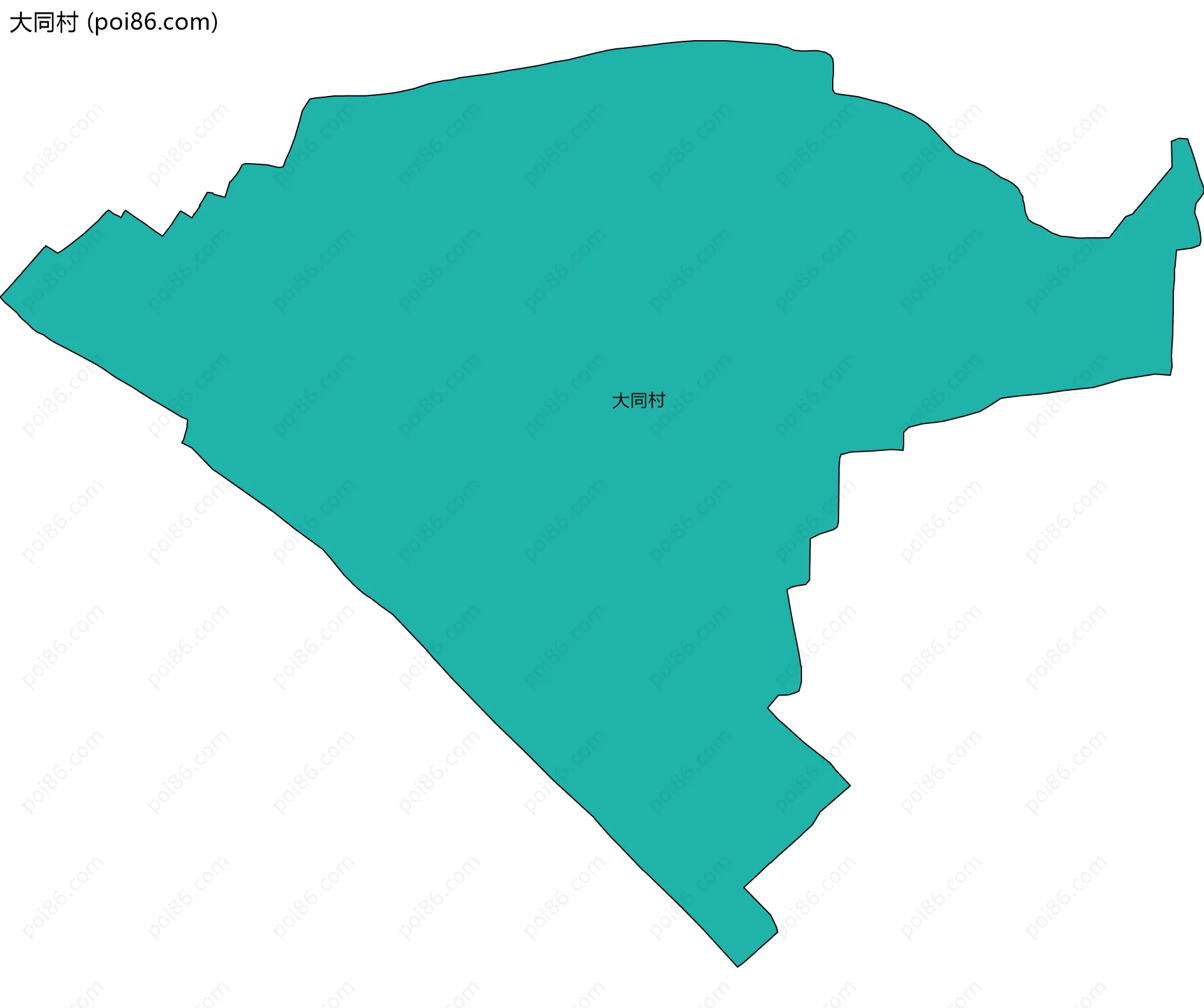 大同村边界地图