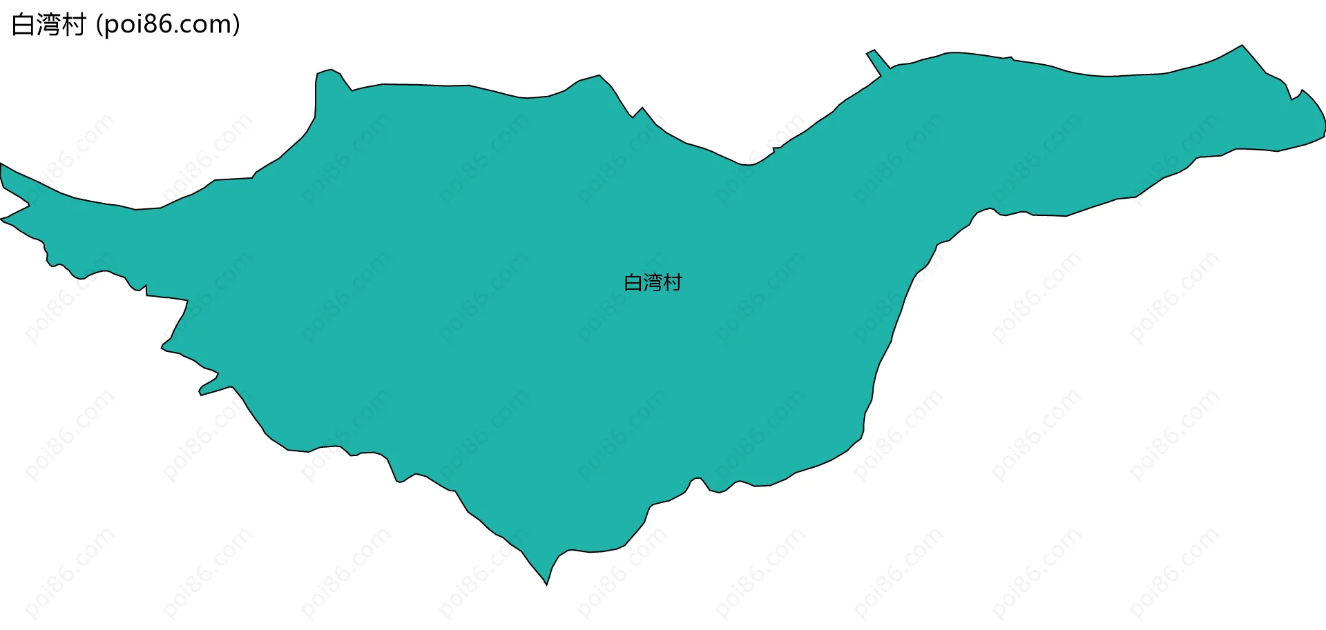 白湾村边界地图