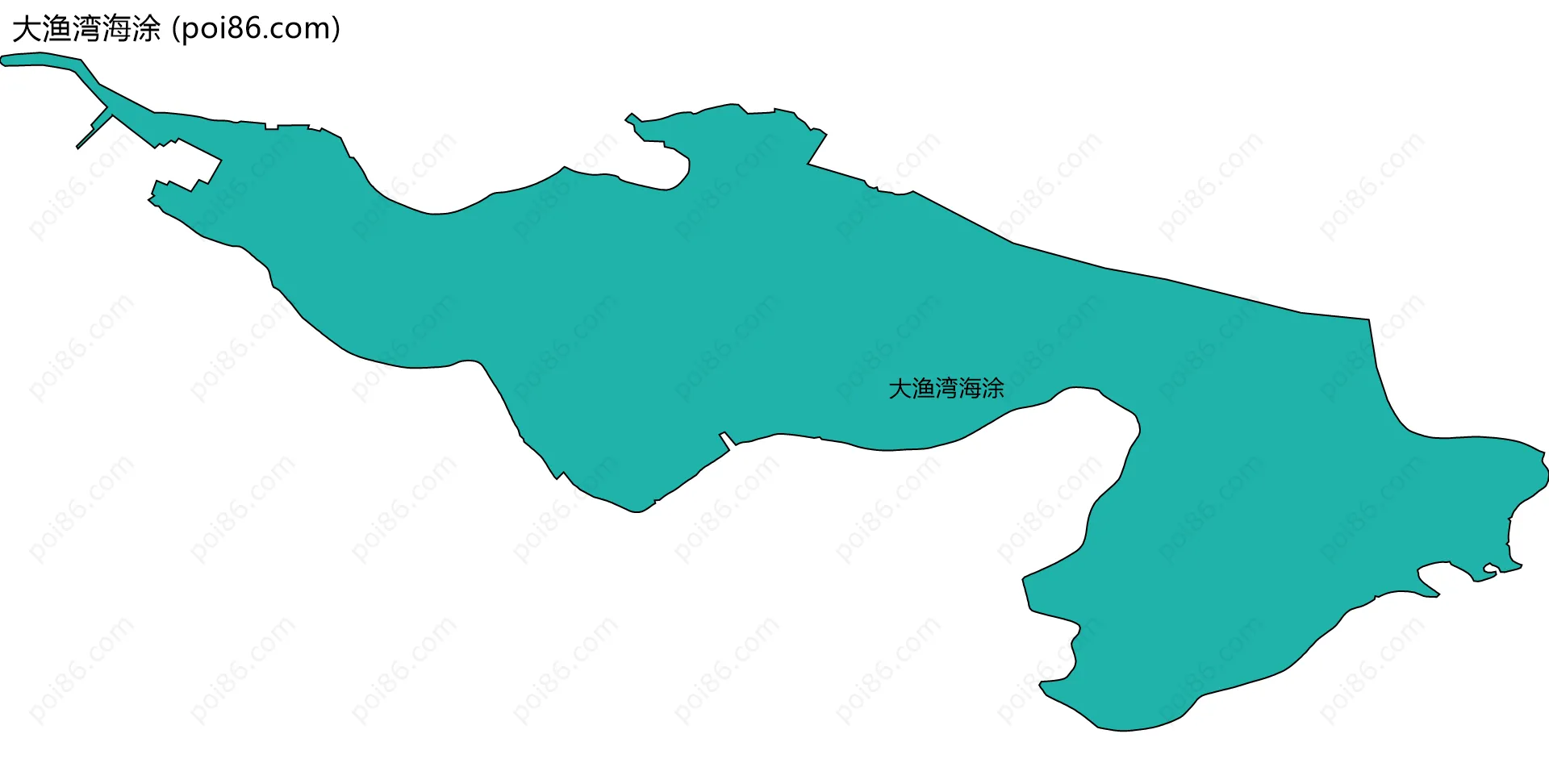 大渔湾海涂边界地图