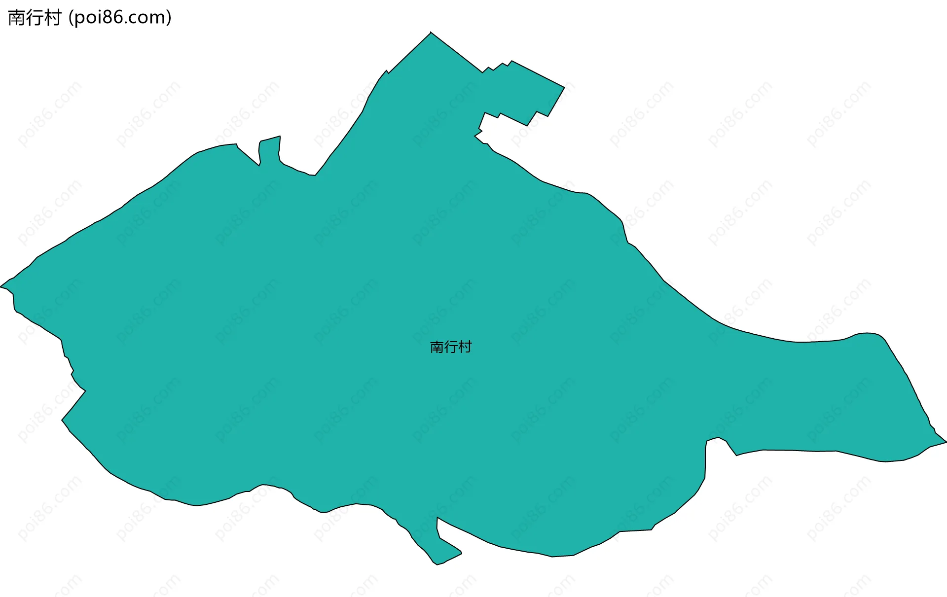 南行村边界地图