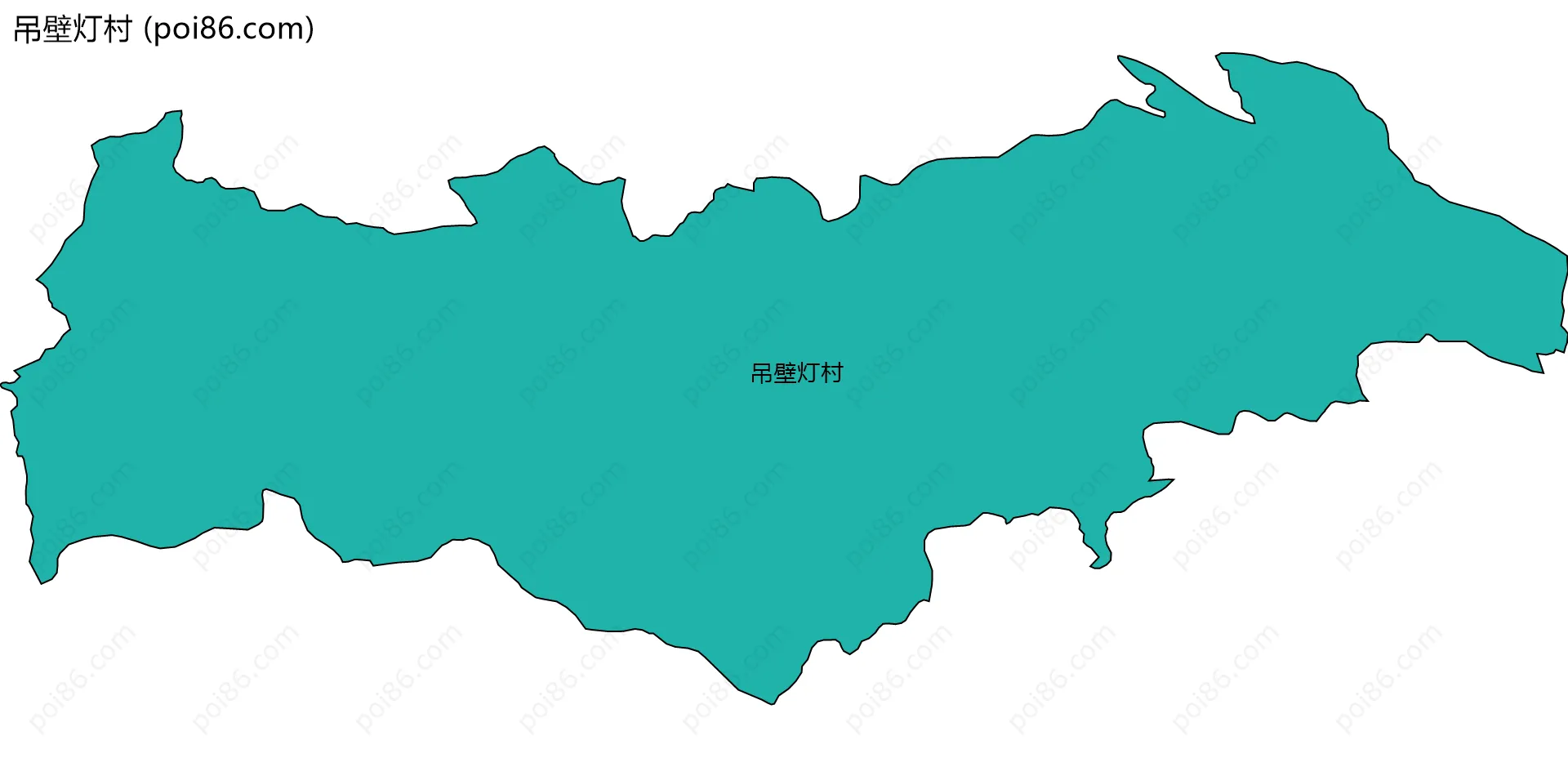 吊壁灯村边界地图