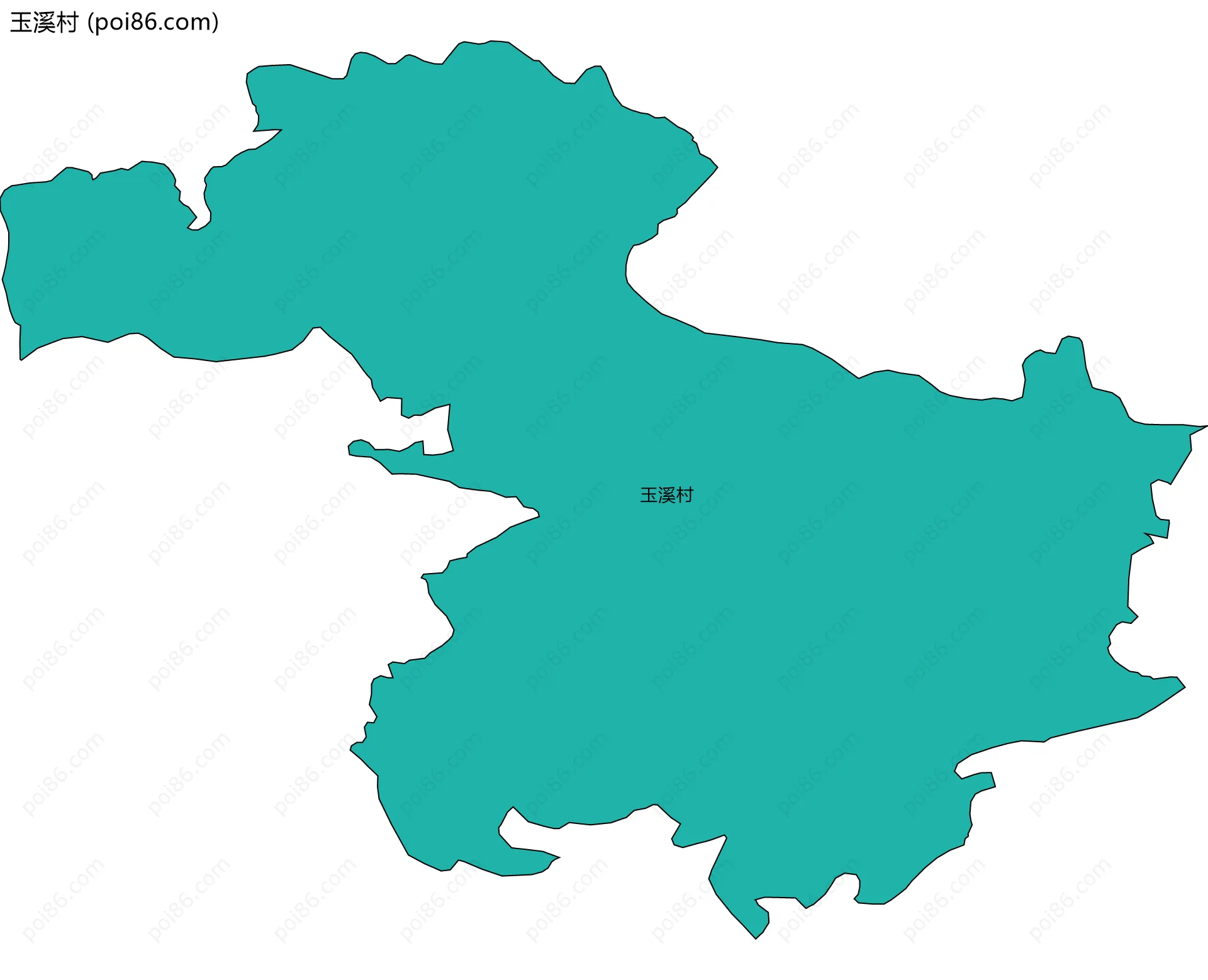 玉溪村边界地图