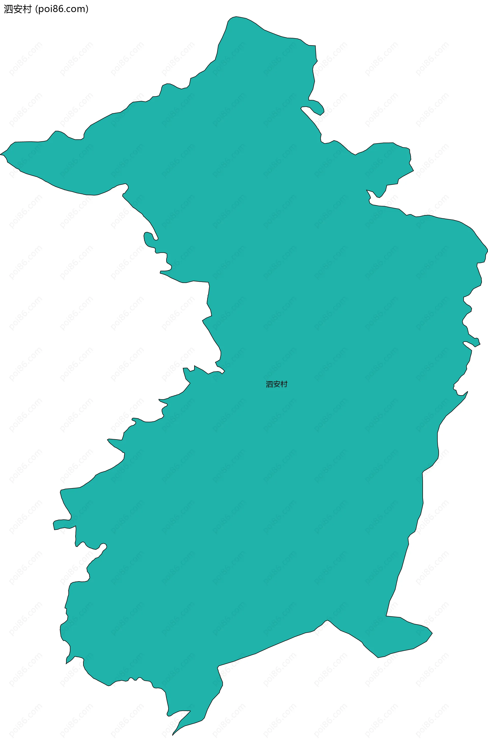 泗安村边界地图