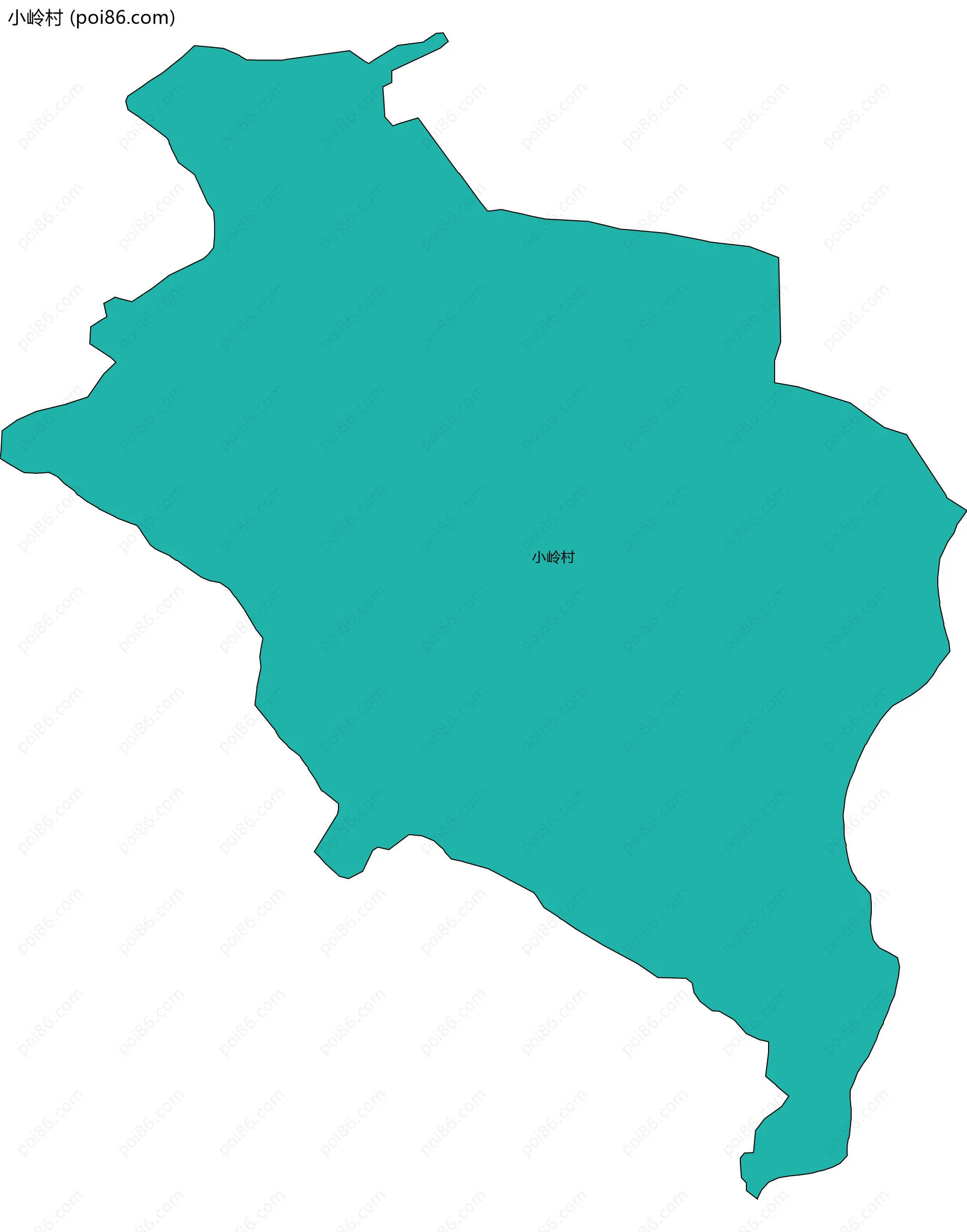 小岭村边界地图