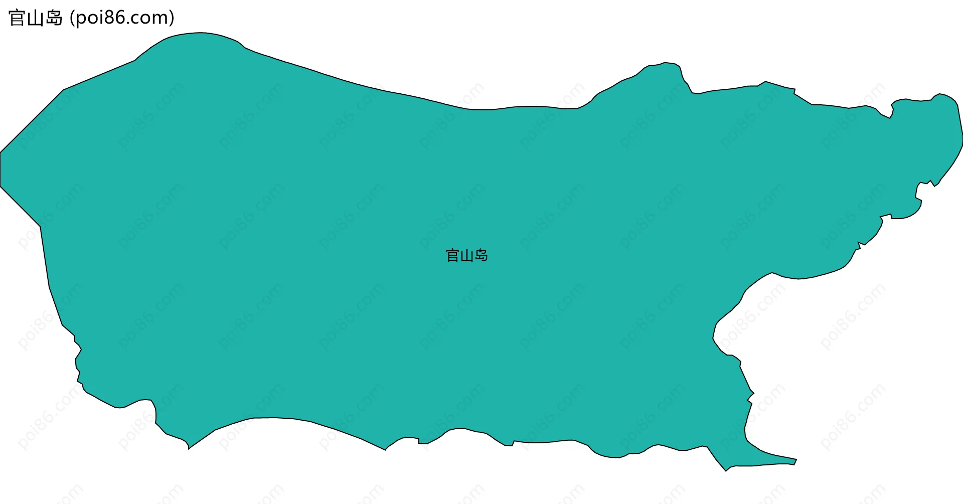 官山岛边界地图