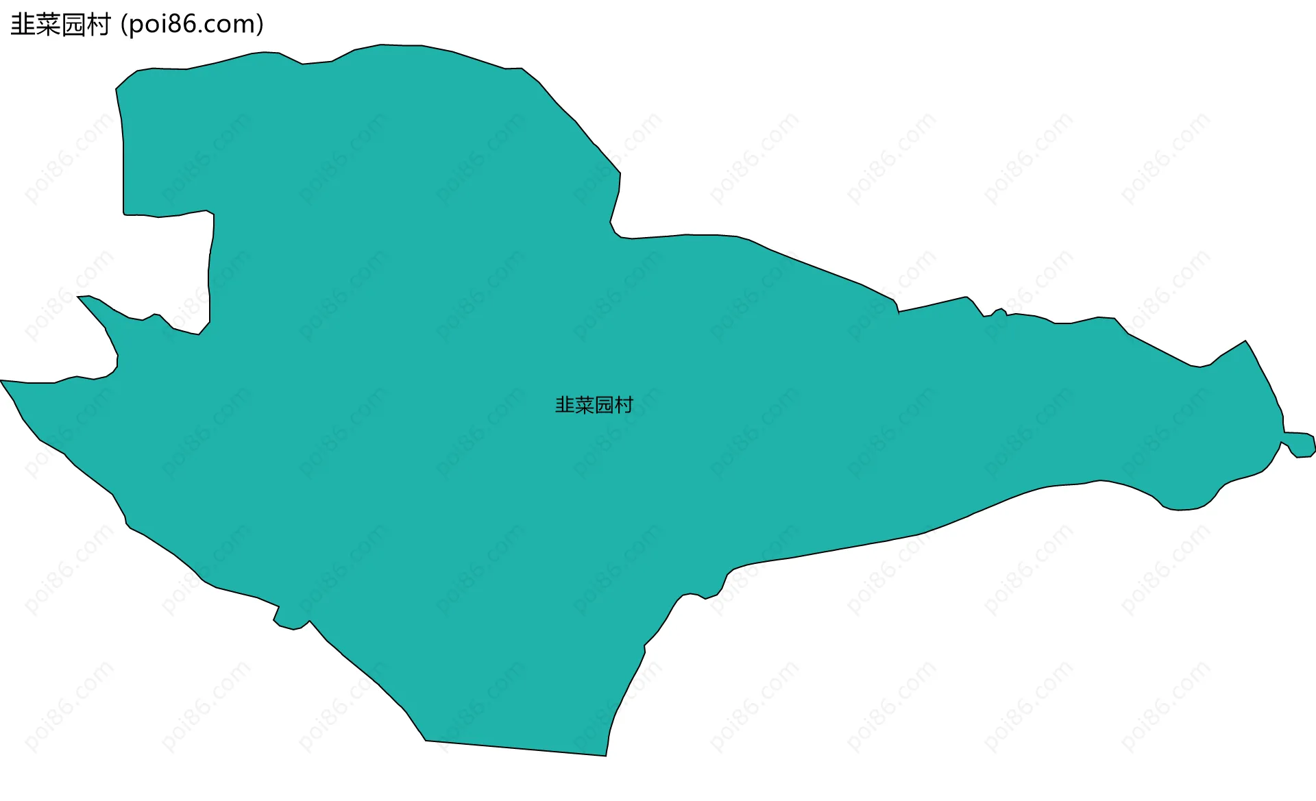 韭菜园村边界地图