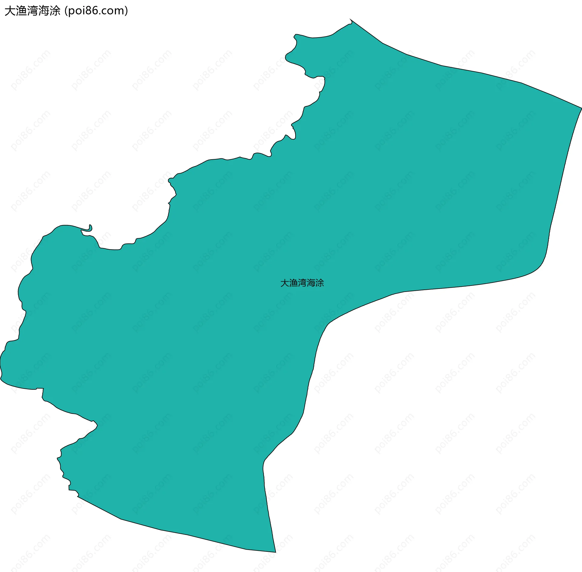 大渔湾海涂边界地图
