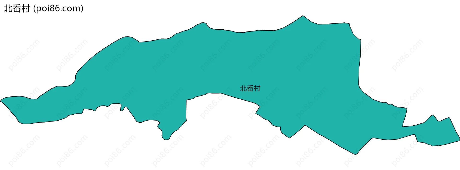 北岙村边界地图