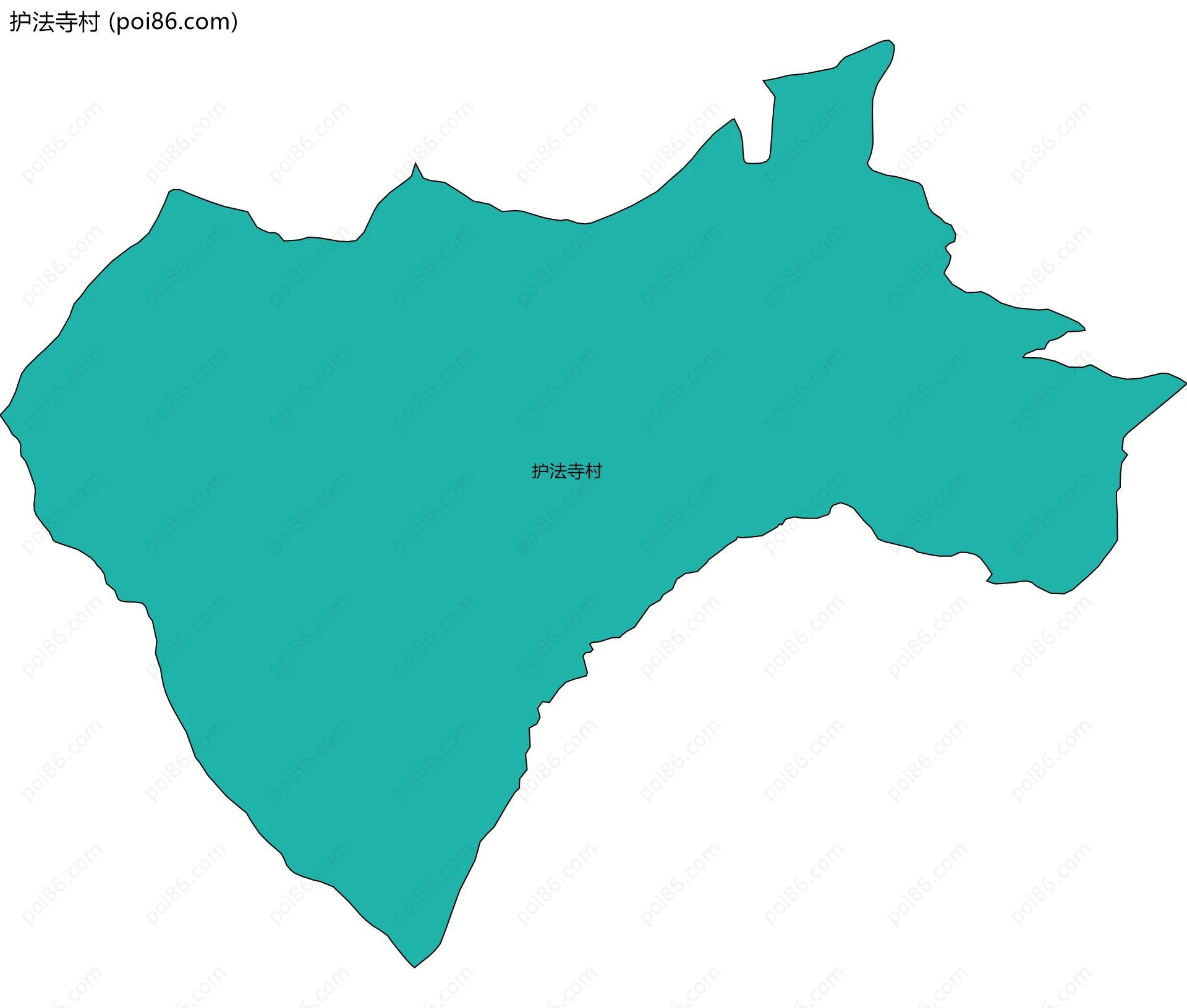 护法寺村边界地图