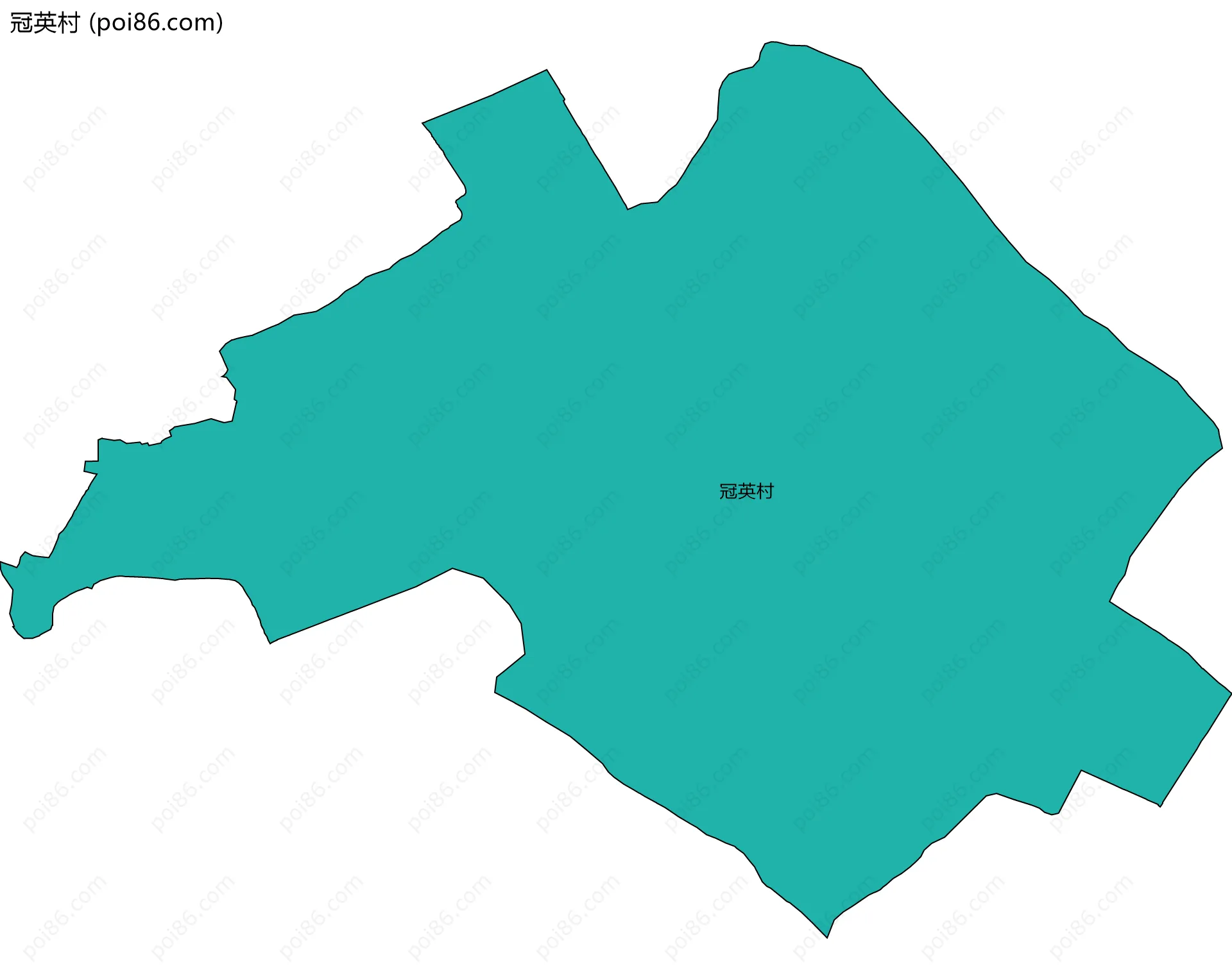 冠英村边界地图