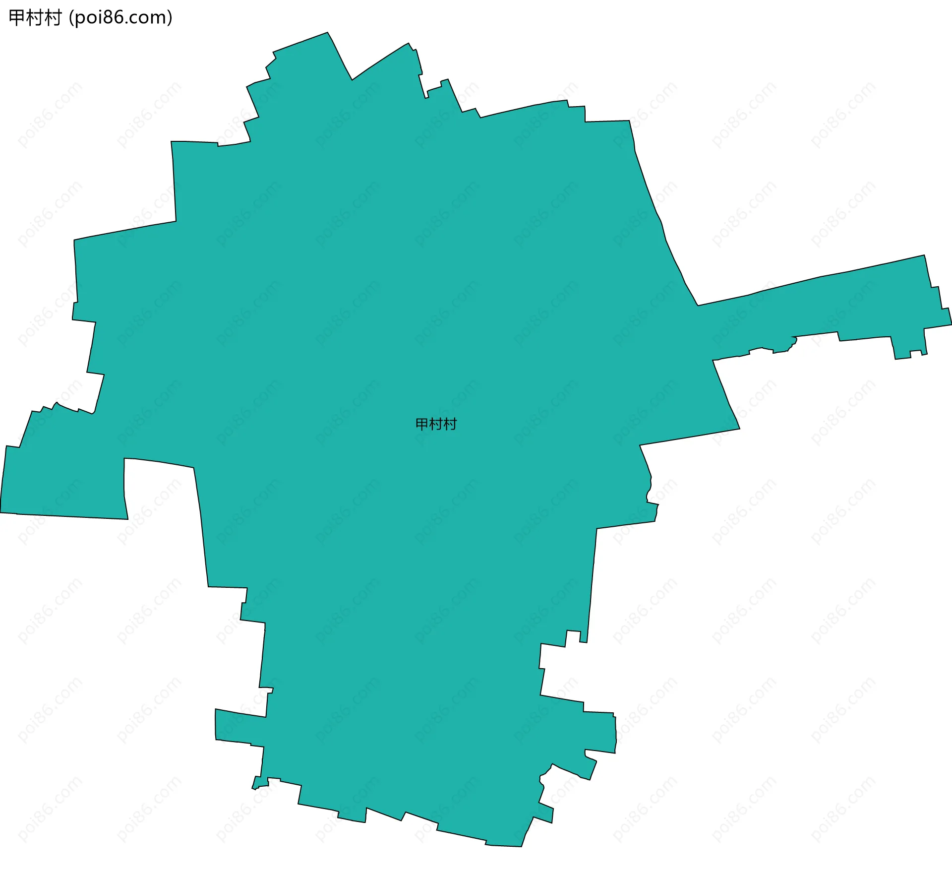 甲村村边界地图