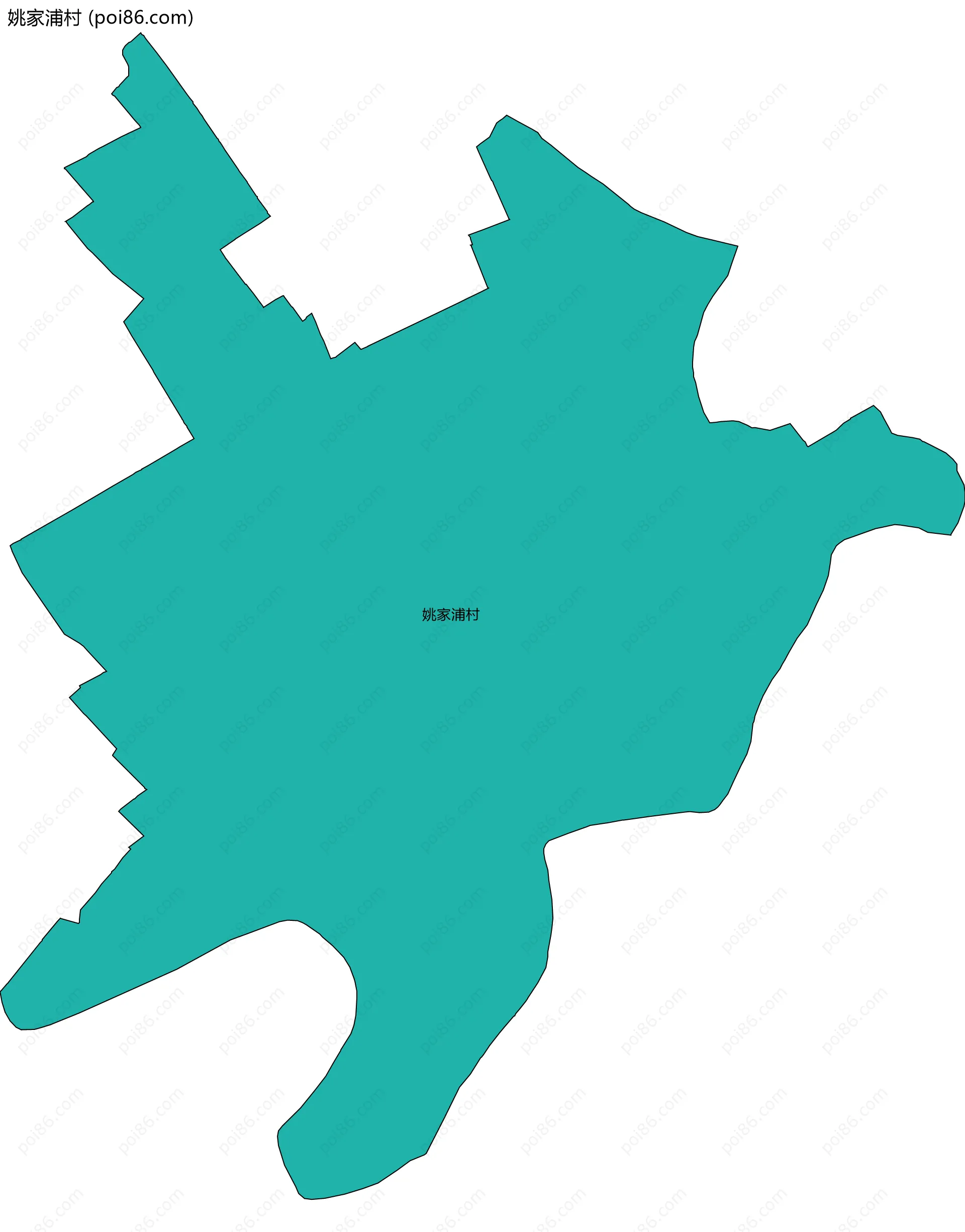 姚家浦村边界地图