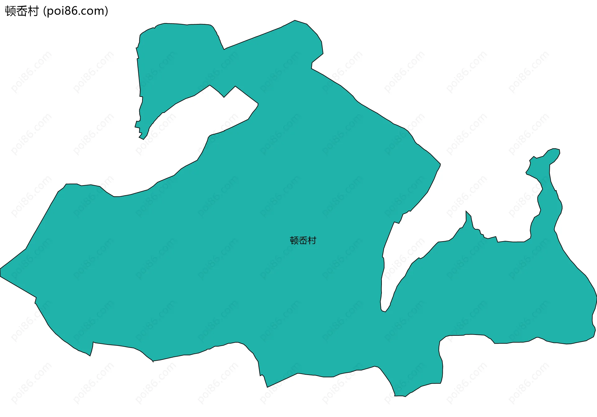 顿岙村边界地图